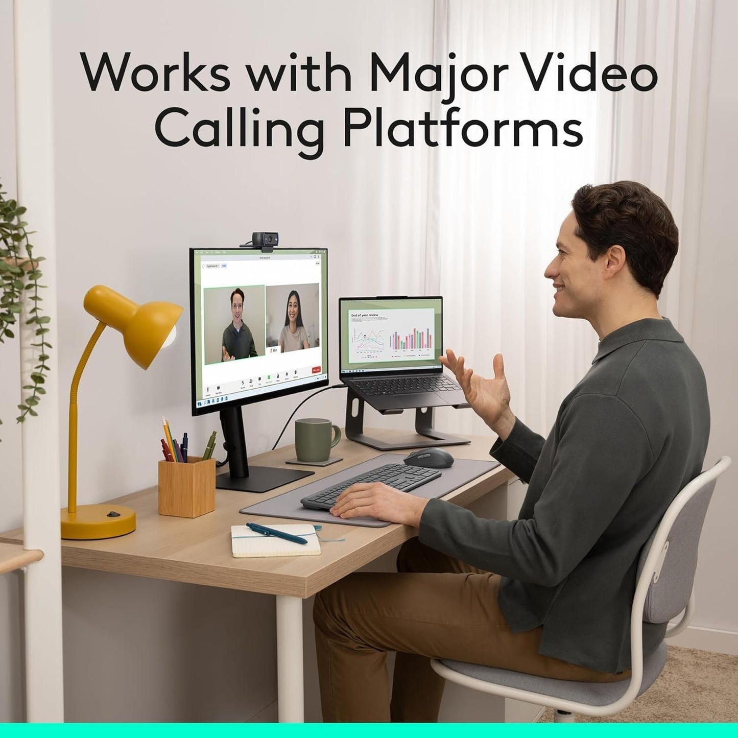 1080p HD Pro Webcam, 30fps Video, Clear Audio, Light Correction, Zoom/Teams Comp6