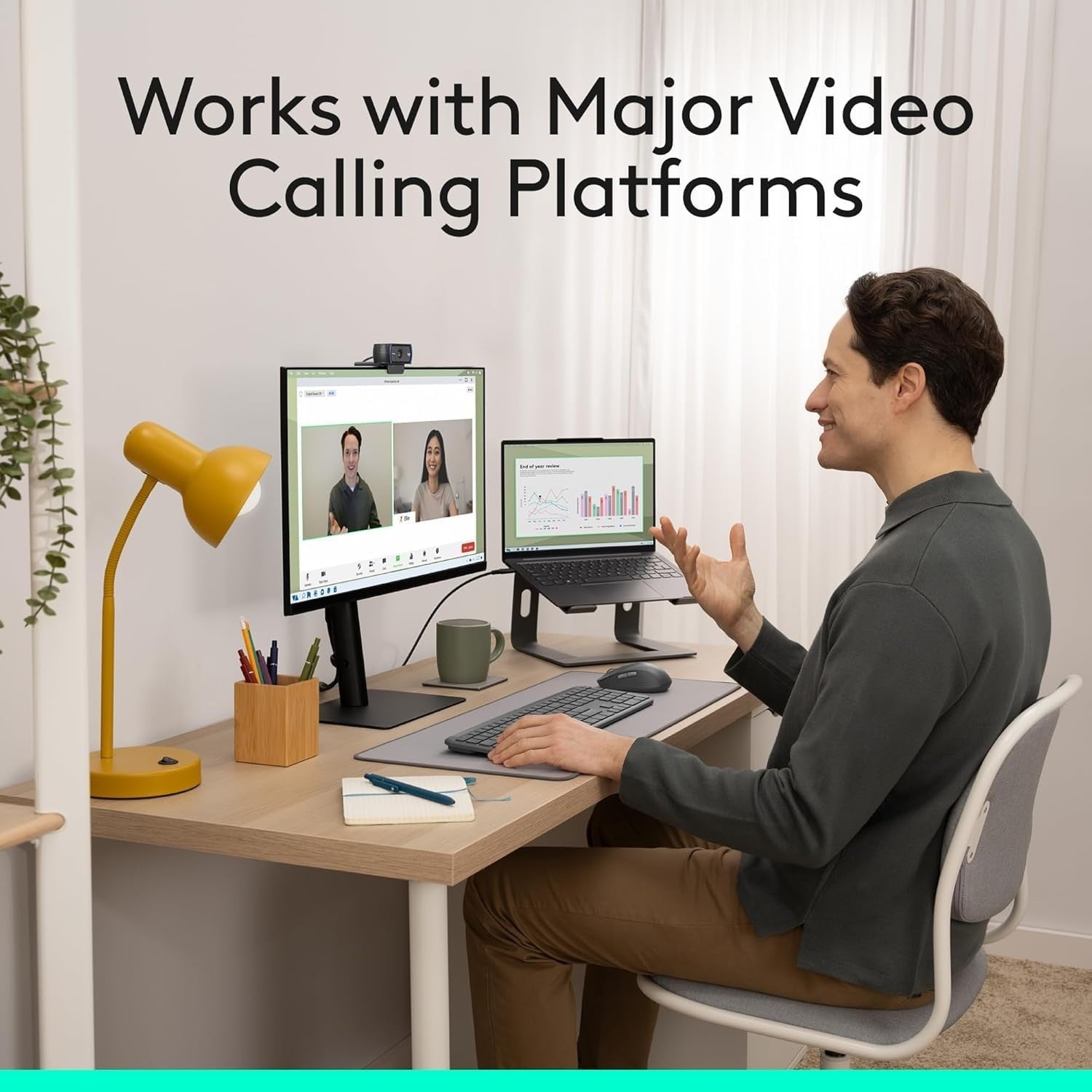 1080p HD Pro Webcam, 30fps Video, Clear Audio, Light Correction, Zoom/Teams Comp6
