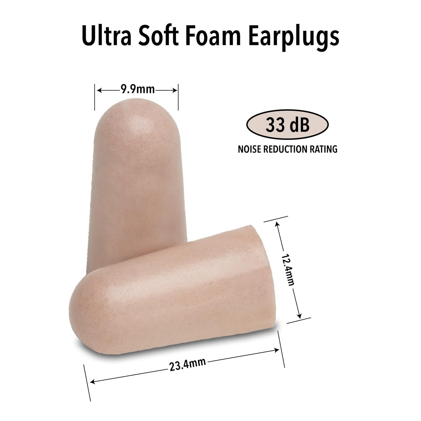 Ultra Soft Foam Earplugs 50 Pairs   33dB Noise Reduction, USA Made, Comfortable2