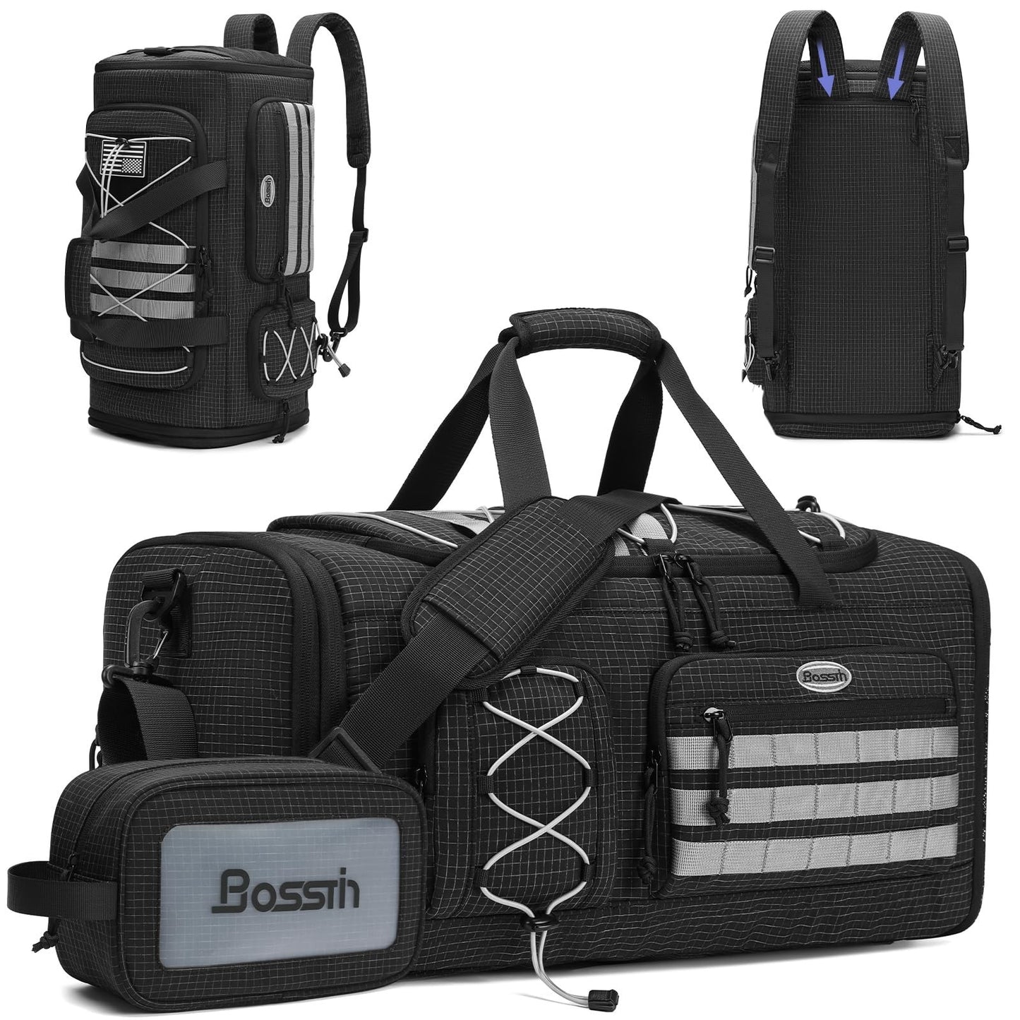Expandable 45L 50L Sports Duffle Gym Bag for Men & Women   Travel, Workout, Fitn1