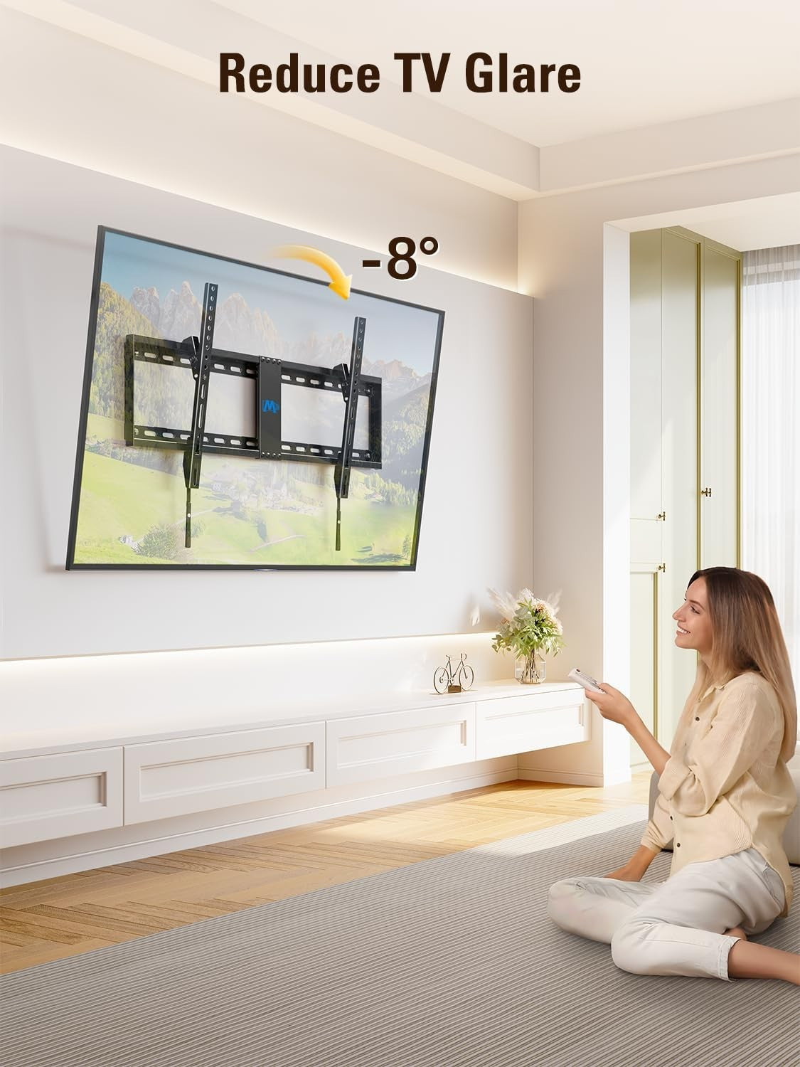 Universal Tilt TV Wall Mount Bracket for 42 84" TVs, Low Profile, Max VESA 800x42