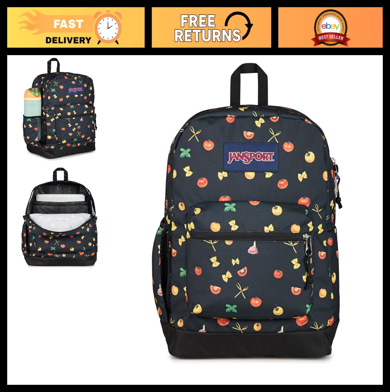 26L Cross Town Plus Backpack, Pink Ice, Stylish & Durable School Bag, Travel Pac0
