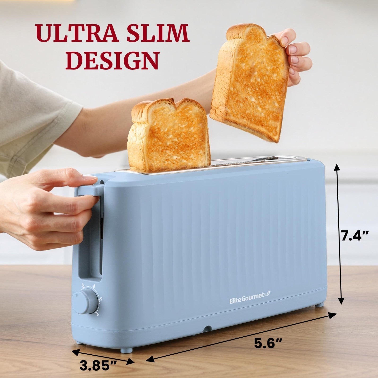 2-Slice Long Slot Toaster with Cool-Touch Body, 6 Browning Levels, Extra-Wide Sl1