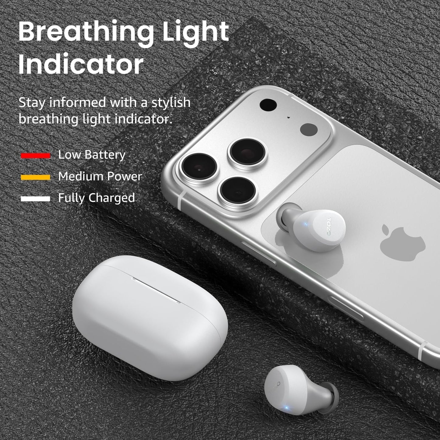Wireless Earbuds Bluetooth 5.3, IPX5 Waterproof, AI Call Mics, Premium Sound, Ch5