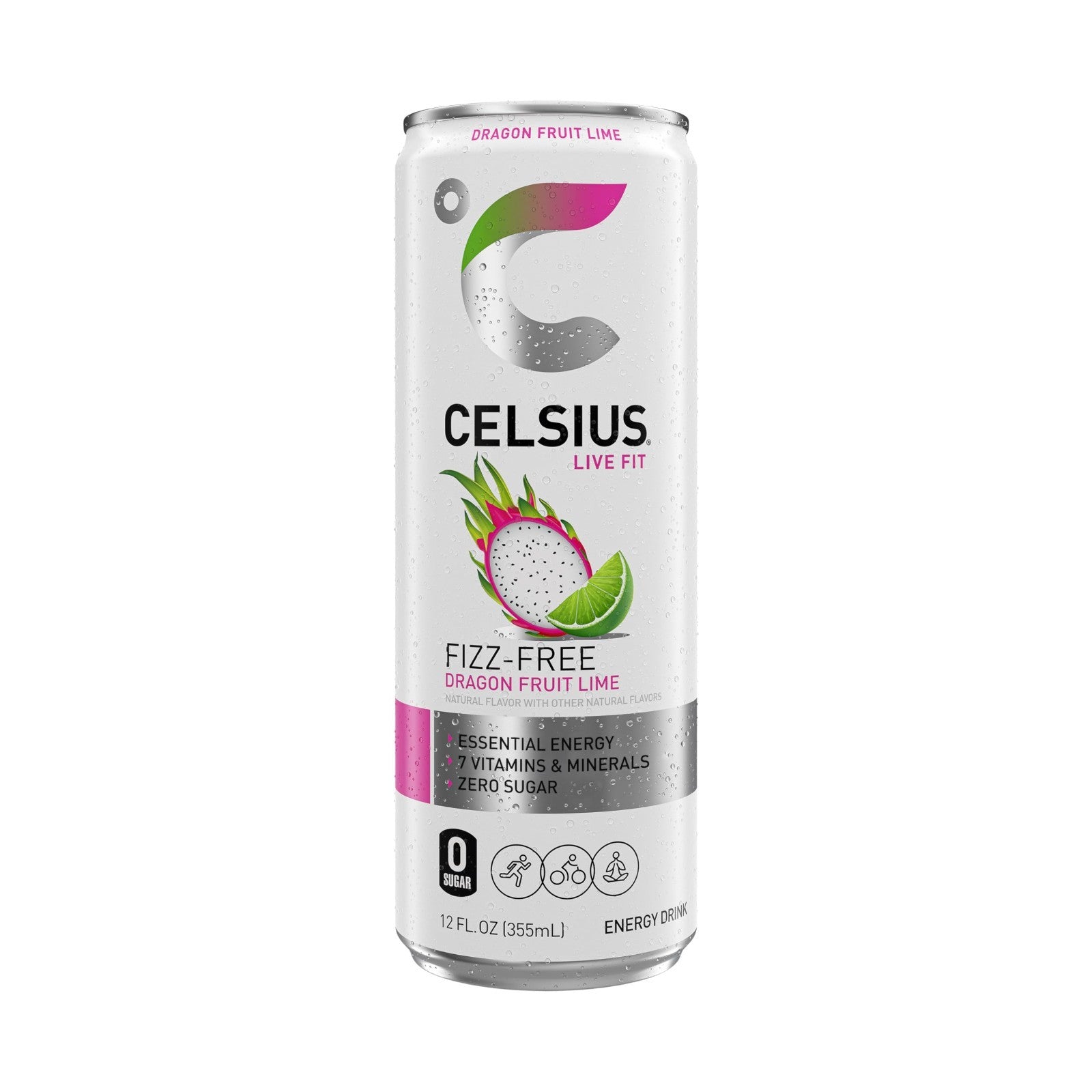 Sugar Free Energy Drink   Dragon Fruit Lime Fizz, 12 Fl Oz, Pack of 12 Cans4