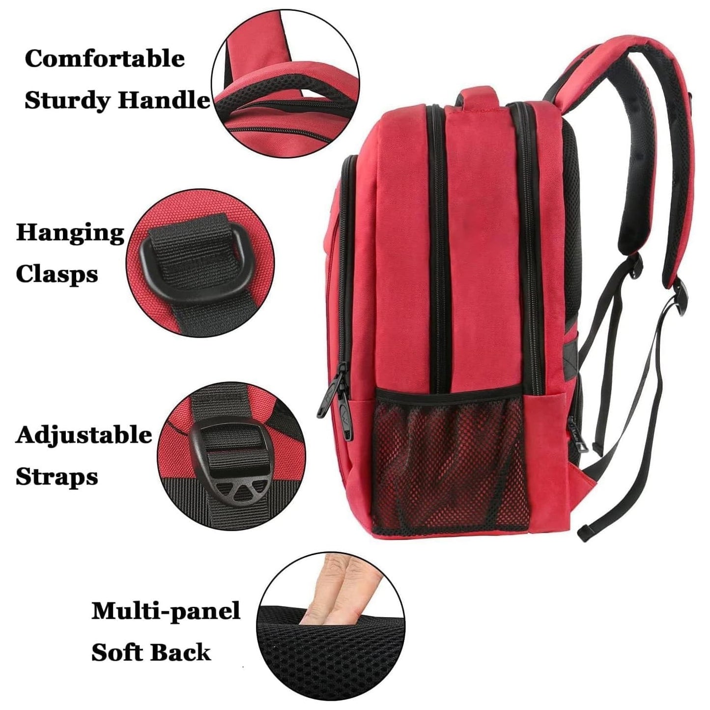 Water Resistant 15.6" Laptop Backpack for Women, Stylish College Bag, Travel Rea3