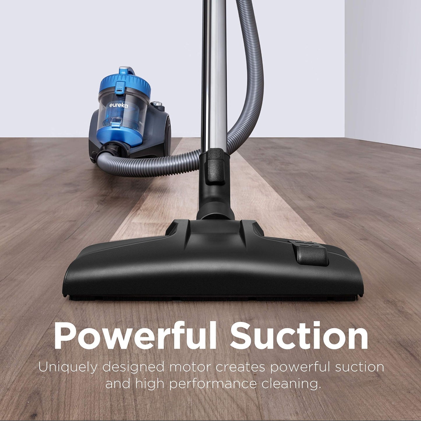 Lightweight Bagless Canister Vacuum Cleaner for Carpets & Hard Floors, Blue2