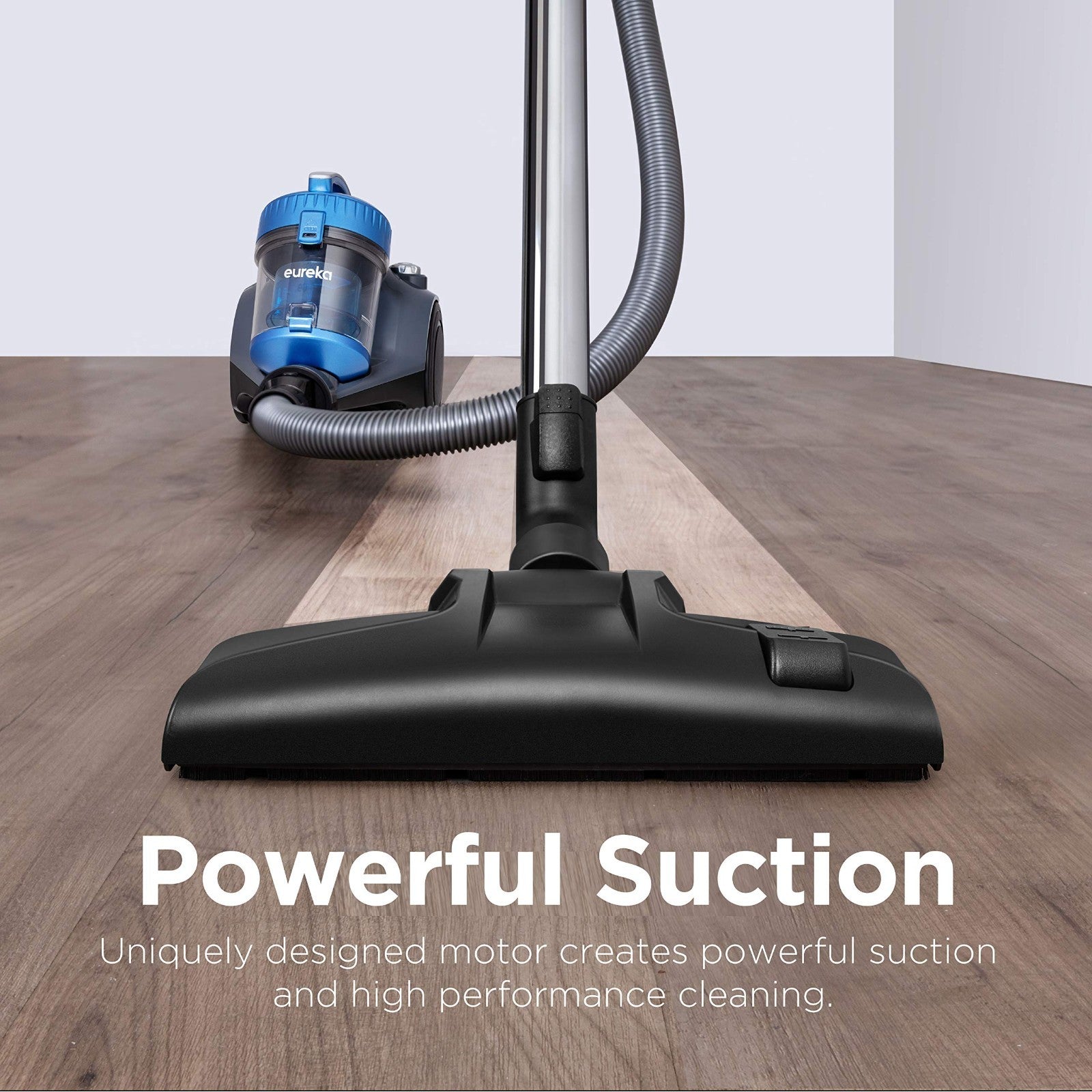Lightweight Bagless Canister Vacuum Cleaner for Carpets & Hard Floors, Blue2