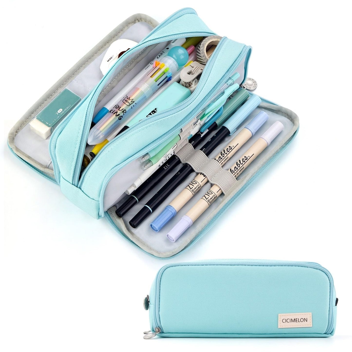 Large Capacity Pencil Case with 3 Compartments   Ideal Gift for Students & Adult1