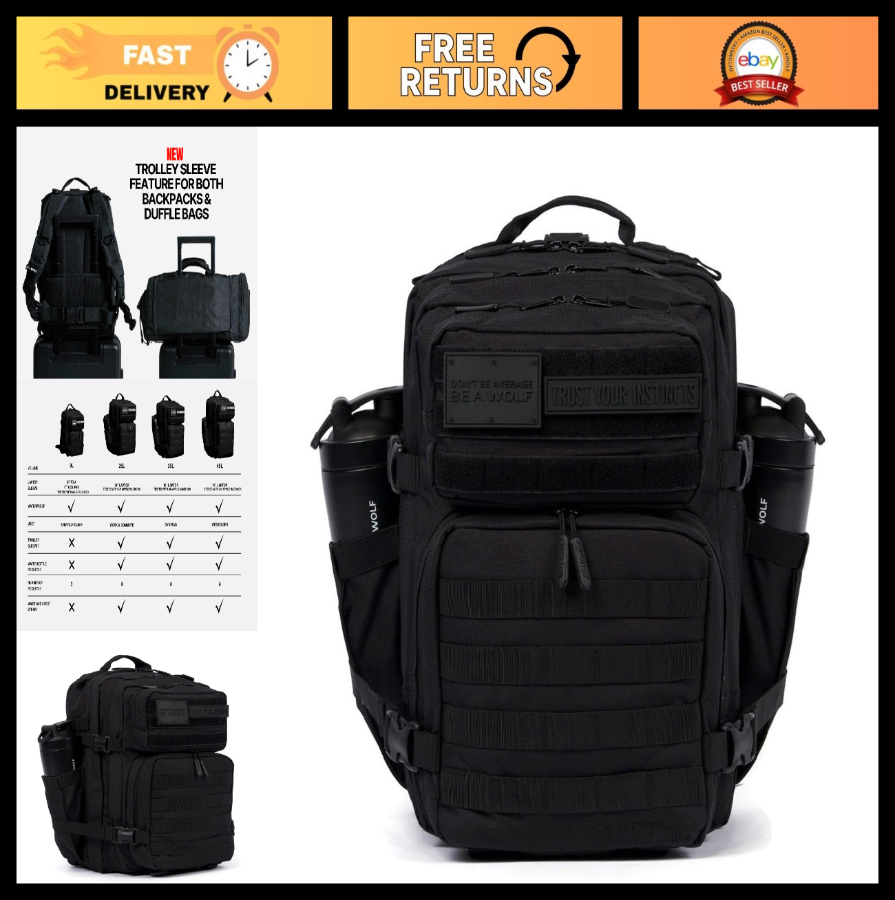 35L Meal Prep Backpack | Food Storage Organizer with Built in Lunch Box & Cooler0