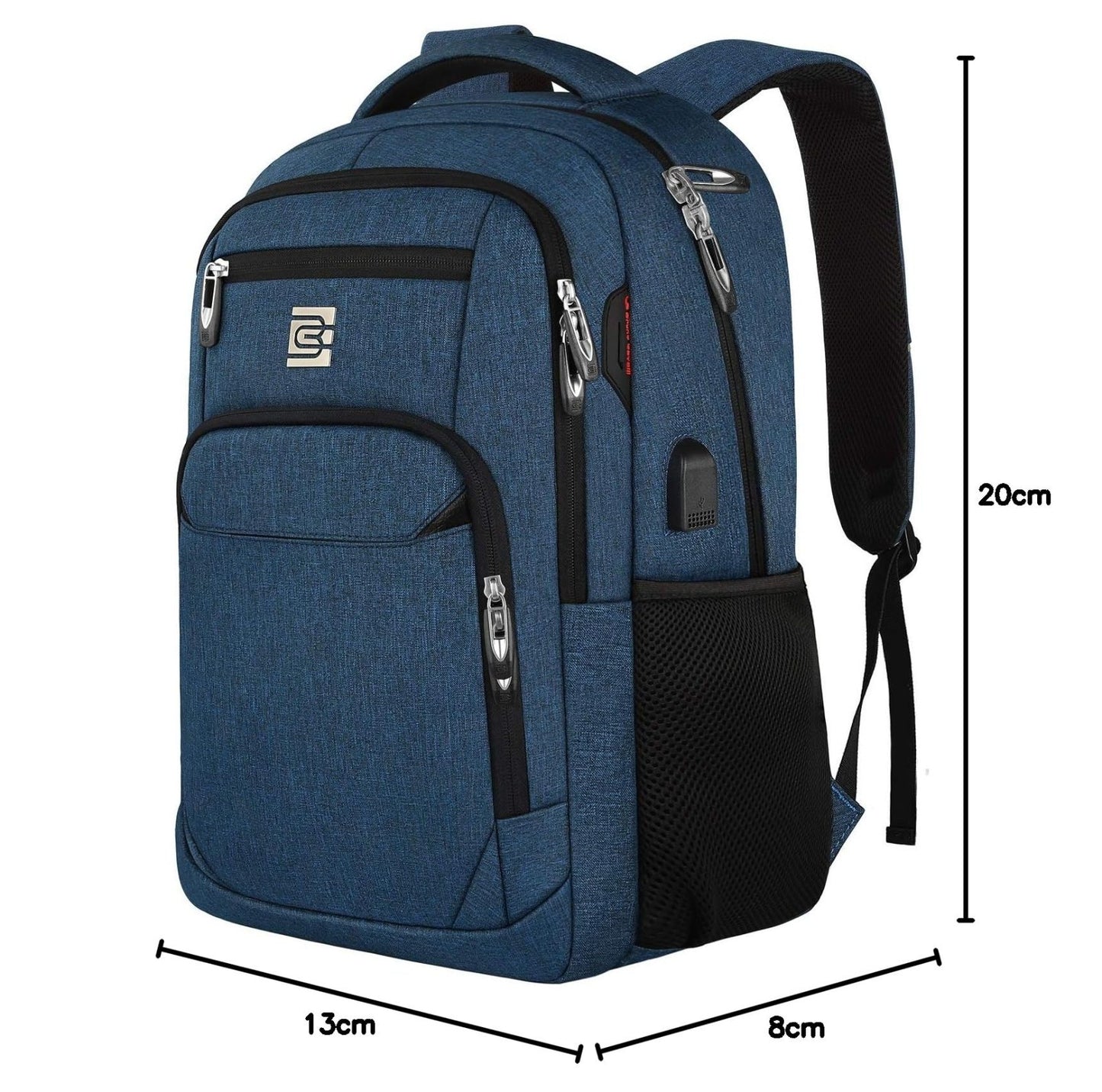 17" Slim Anti Theft Laptop Backpack for Business & College   Water Resistant, St2