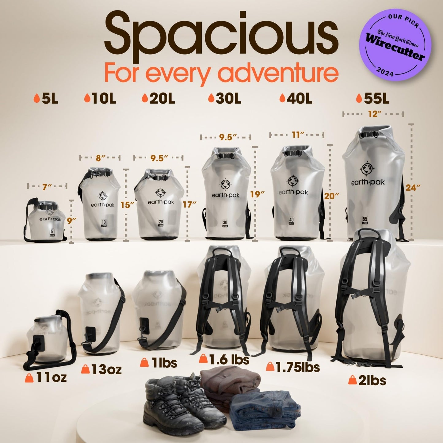 Waterproof Dry Bag Backpack   Roll Top Sack for Kayaking & Gear Storage, Phone C2