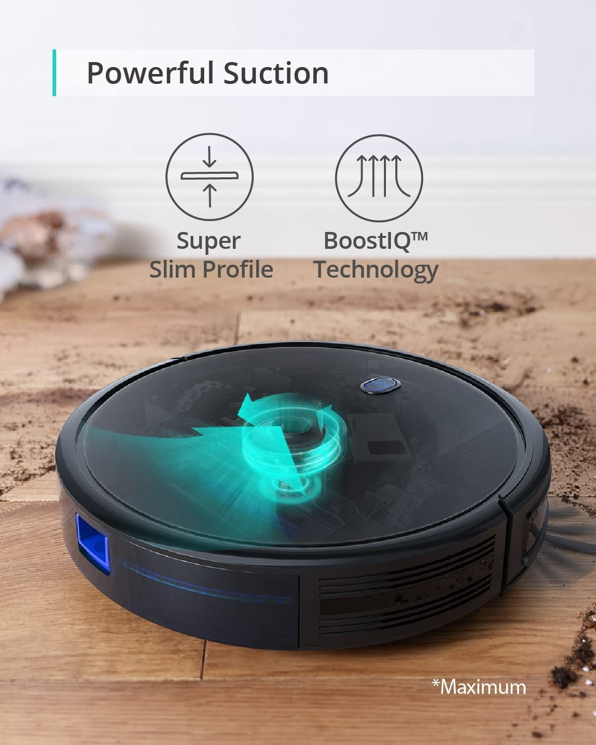 Robot Vacuum Cleaner - Super Thin, Quiet, Self-Charging, Cleans Hard Floors & Ca3