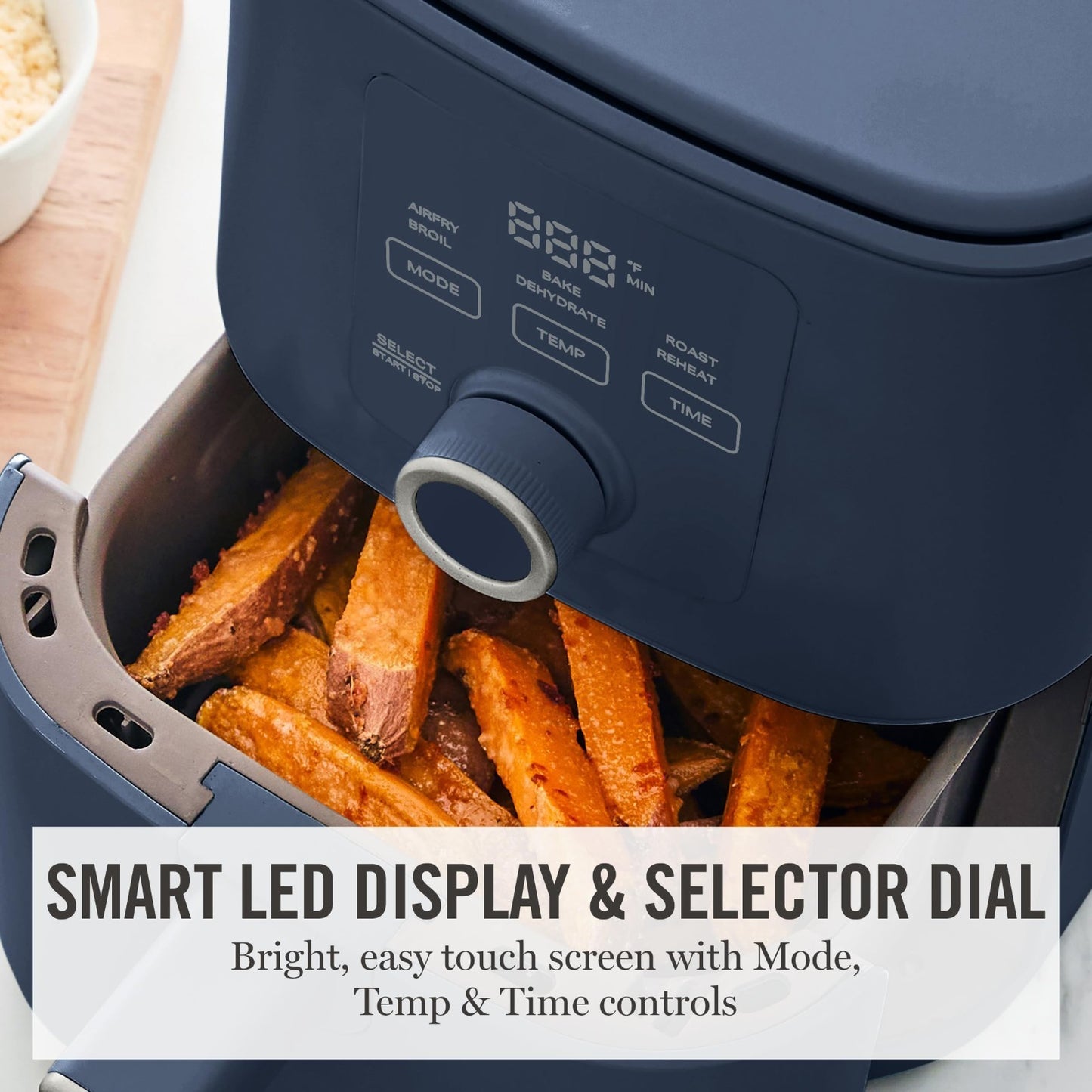 6QT Air Fryer, 6-in-1 Multi-Cooker, Bake, Broil, Roast, Dehydrate, Non-Stick Bas5