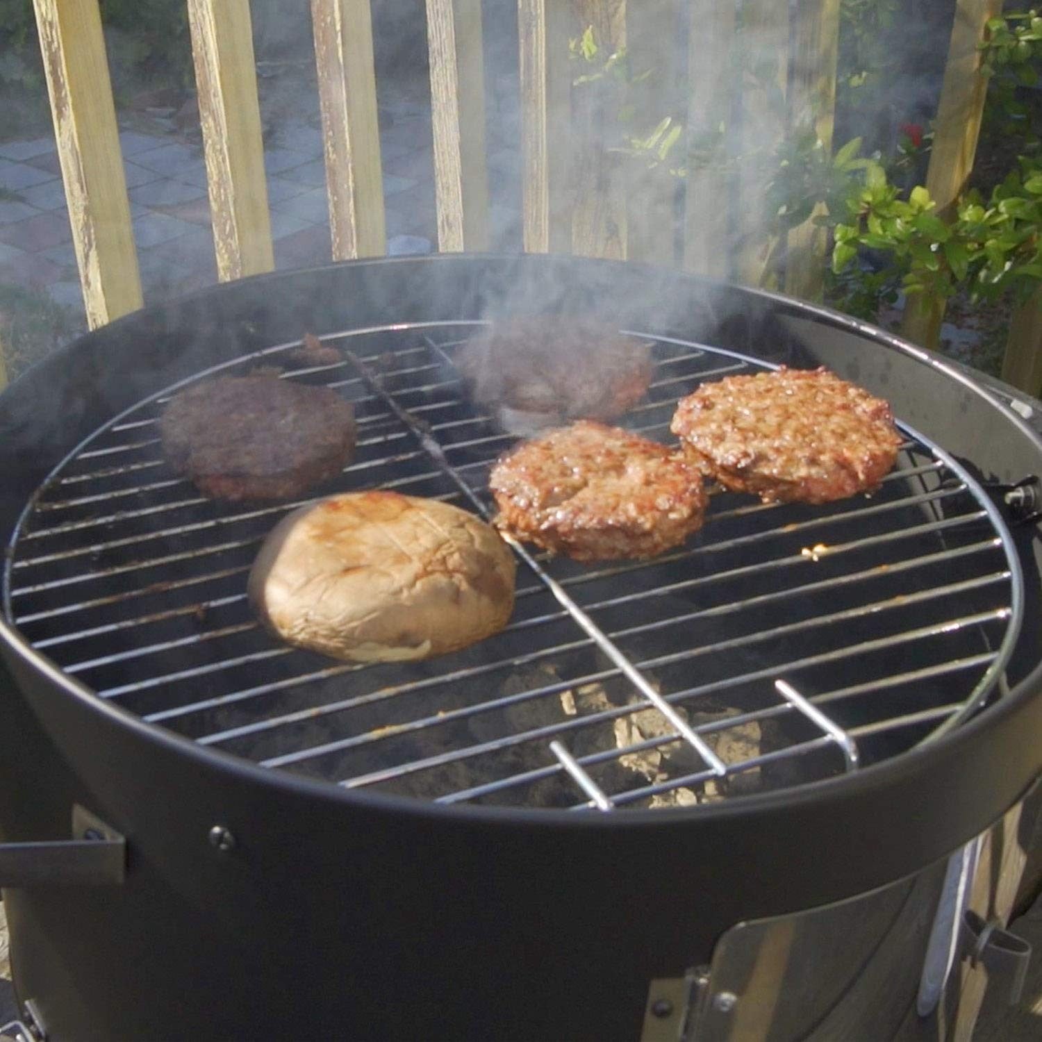 17 Inch Vertical Charcoal Smoker - Heavy Duty Round BBQ Grill for Outdoor Cookin2