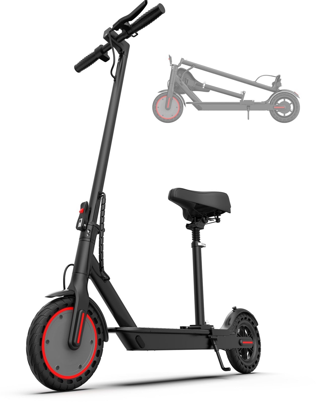 350W-500W Electric Scooter, 9-22 MPH, 10-41 Mile Range, Dual Suspension, Foldabl1