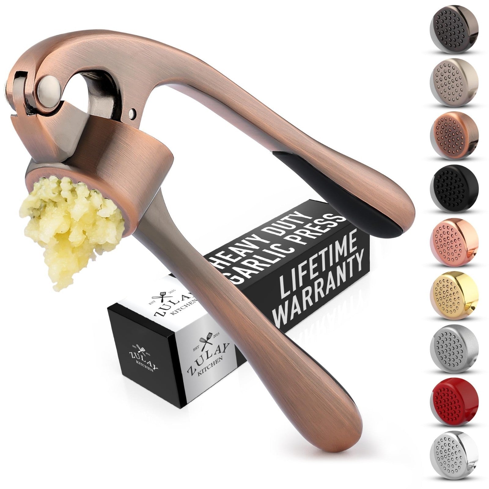 Premium Garlic Press Set   Rust Proof Mincer Tool, Easy Squeeze, Ergonomic Handl1