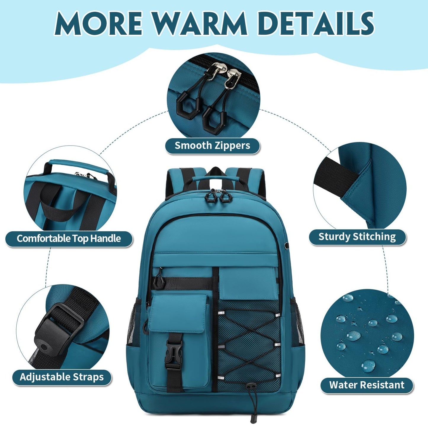 Boys Backpack Set with Lunch Box & Pencil Case   Durable School Bag for Kids3