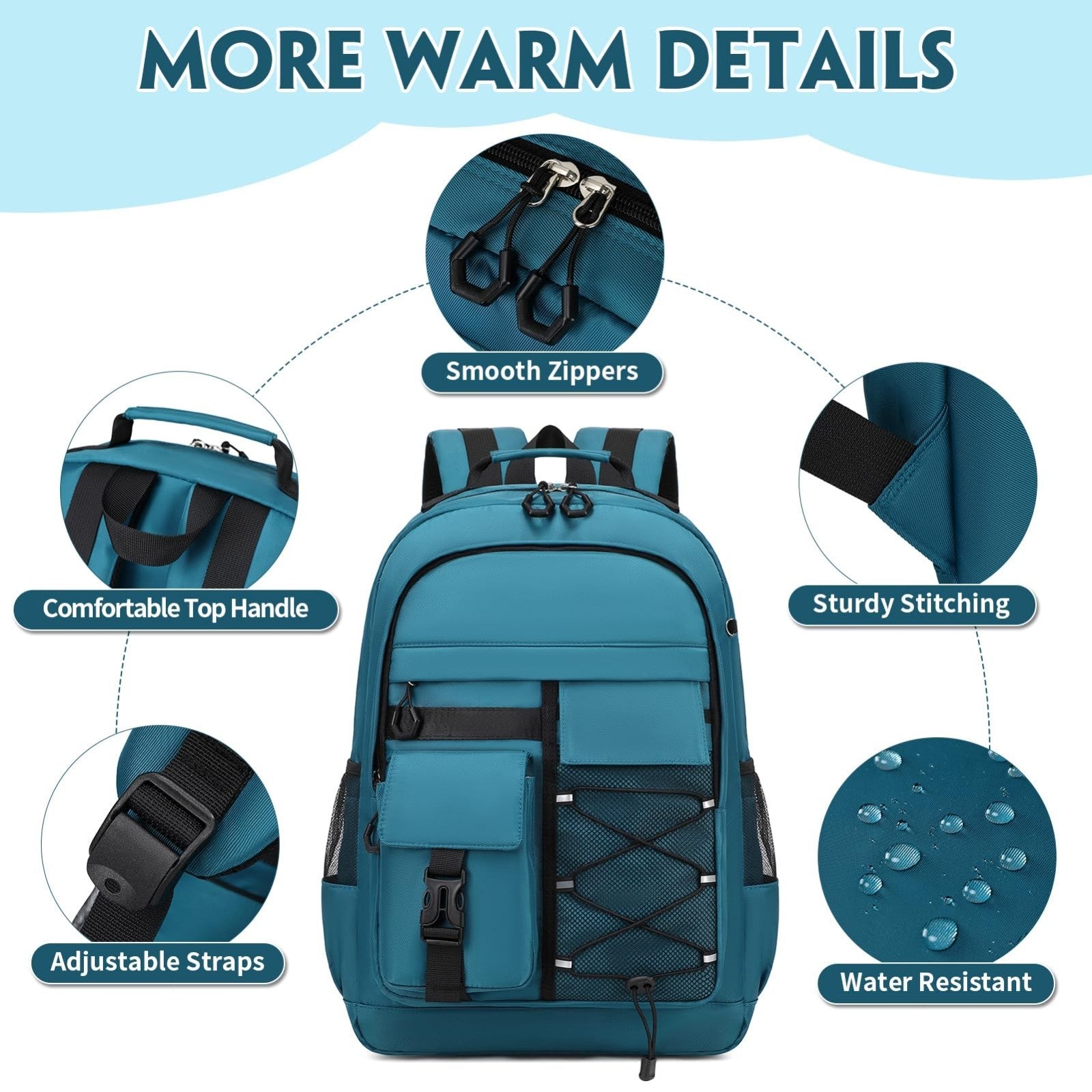 Boys Backpack Set with Lunch Box & Pencil Case   Durable School Bag for Kids3
