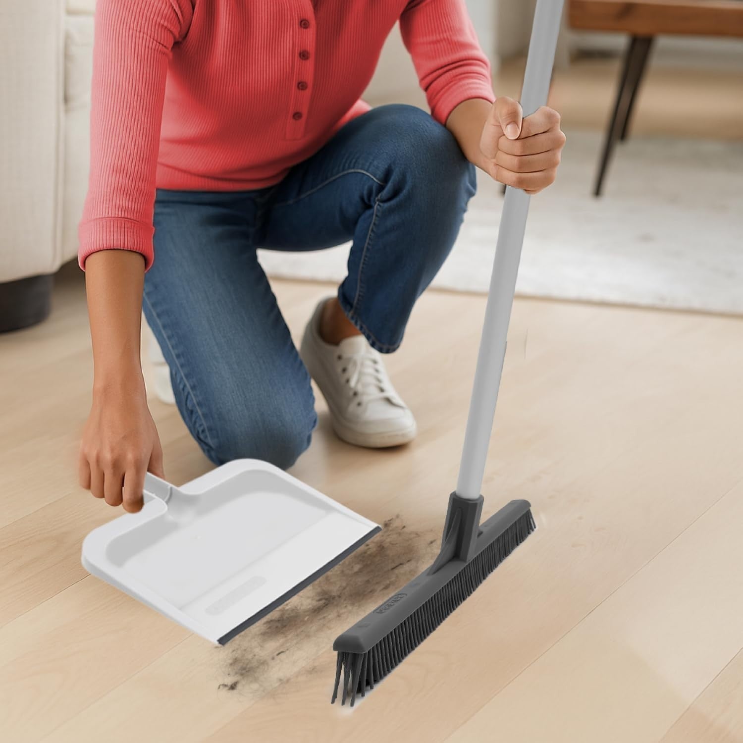 Durable 10" Clip-On Dustpan with Rubber Lip & Comfort Grip Handle - 3-Pack6