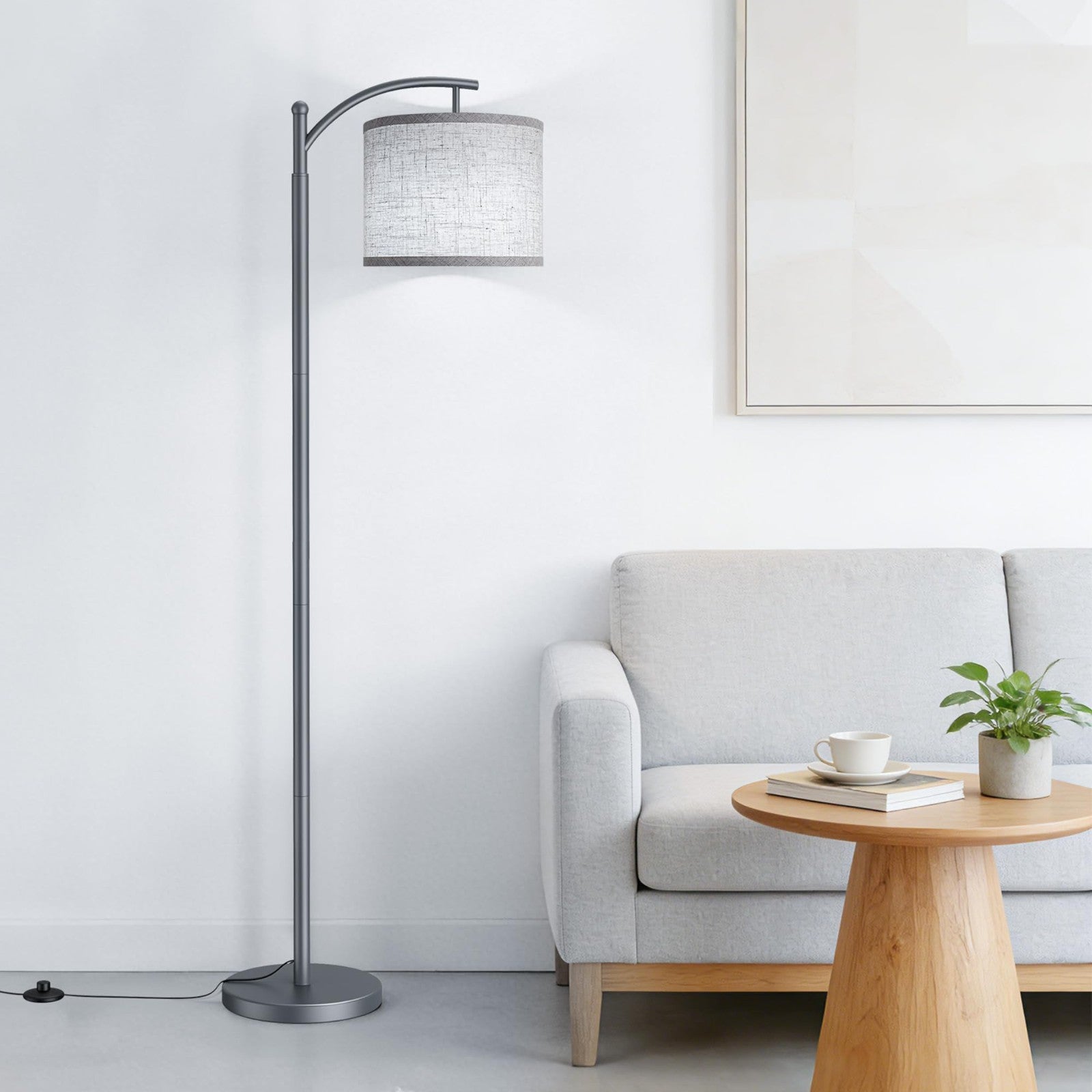 Industrial Floor Lamp with 3 Color Temperatures, Tall Standing LED Reading Light4