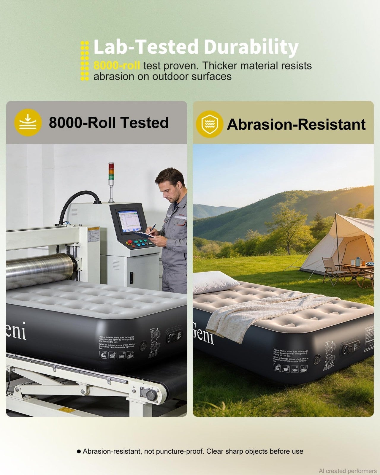 13" Raised Twin Air Mattress with Built in Pump, Inflatable Bed for Home & Campi6