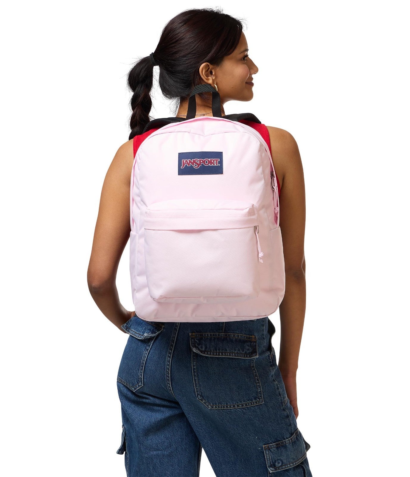 Durable Lightweight Backpack, 1 Main Compartment, Front Utility Pocket, Pink Ice4