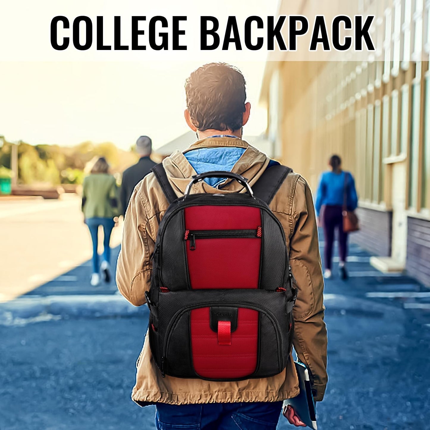 Large Laptop Backpack for Women, Heavy Duty Travel Bag, Waterproof Travel Backpa2