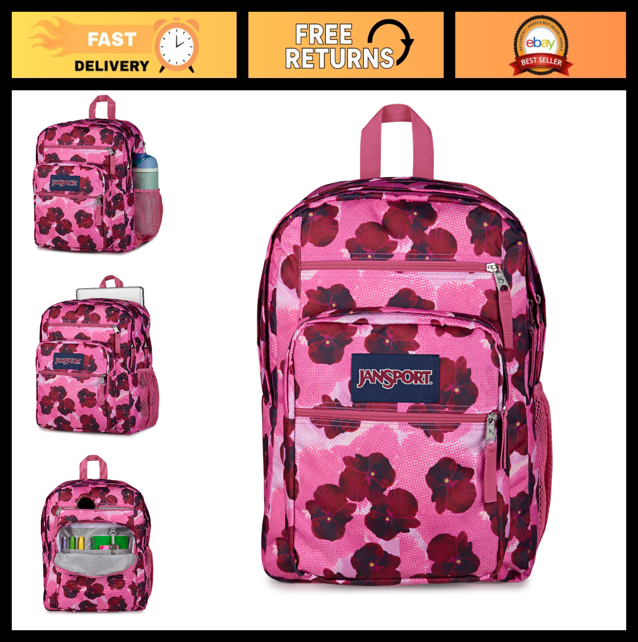 Stylish Laptop Backpack, 2 Compartments, Ergonomic Straps, 15" Sleeve, Haul Hand0