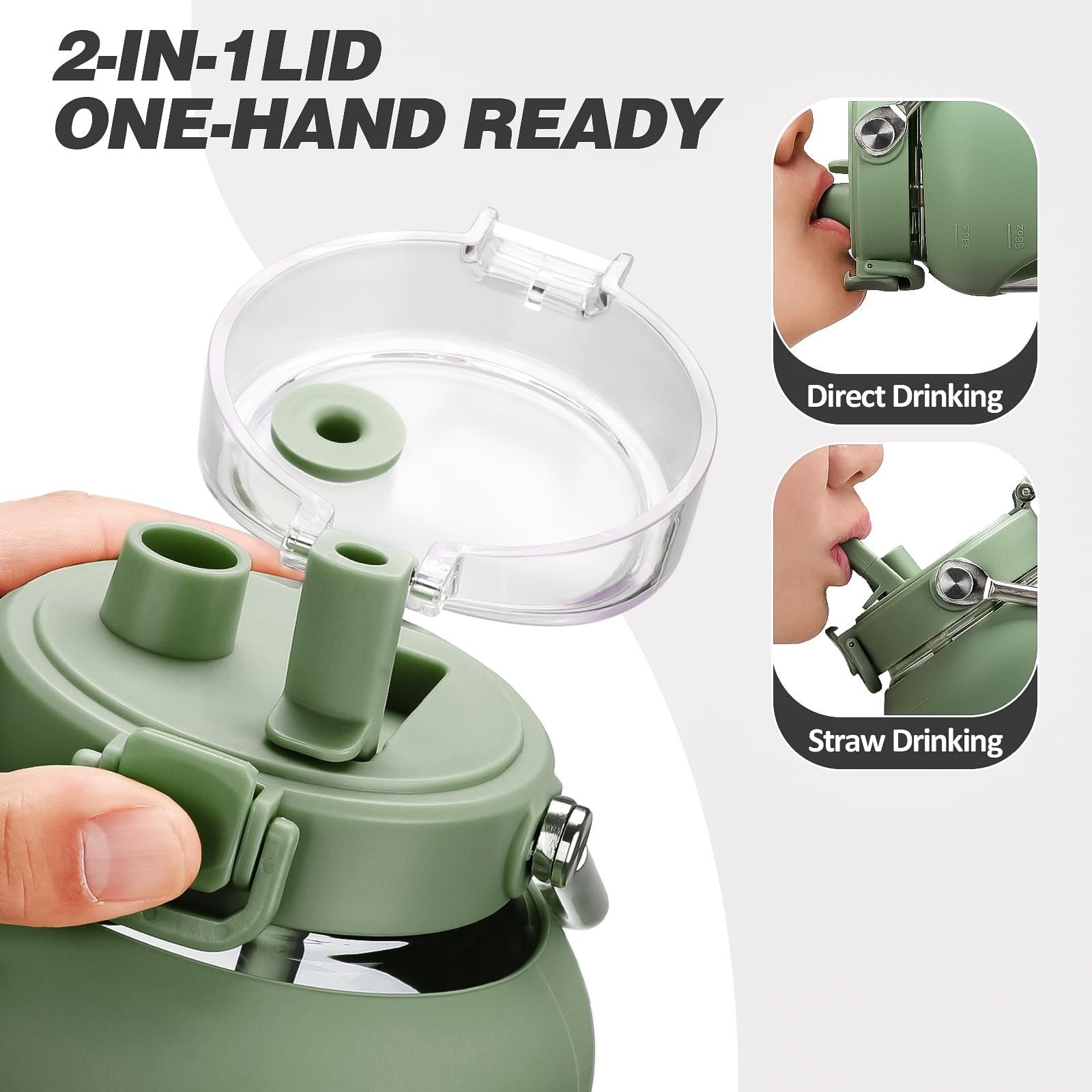 100oz BPA-Free Glass Water Bottle with Time Marker & Silicone Sleeve - Large 3L3