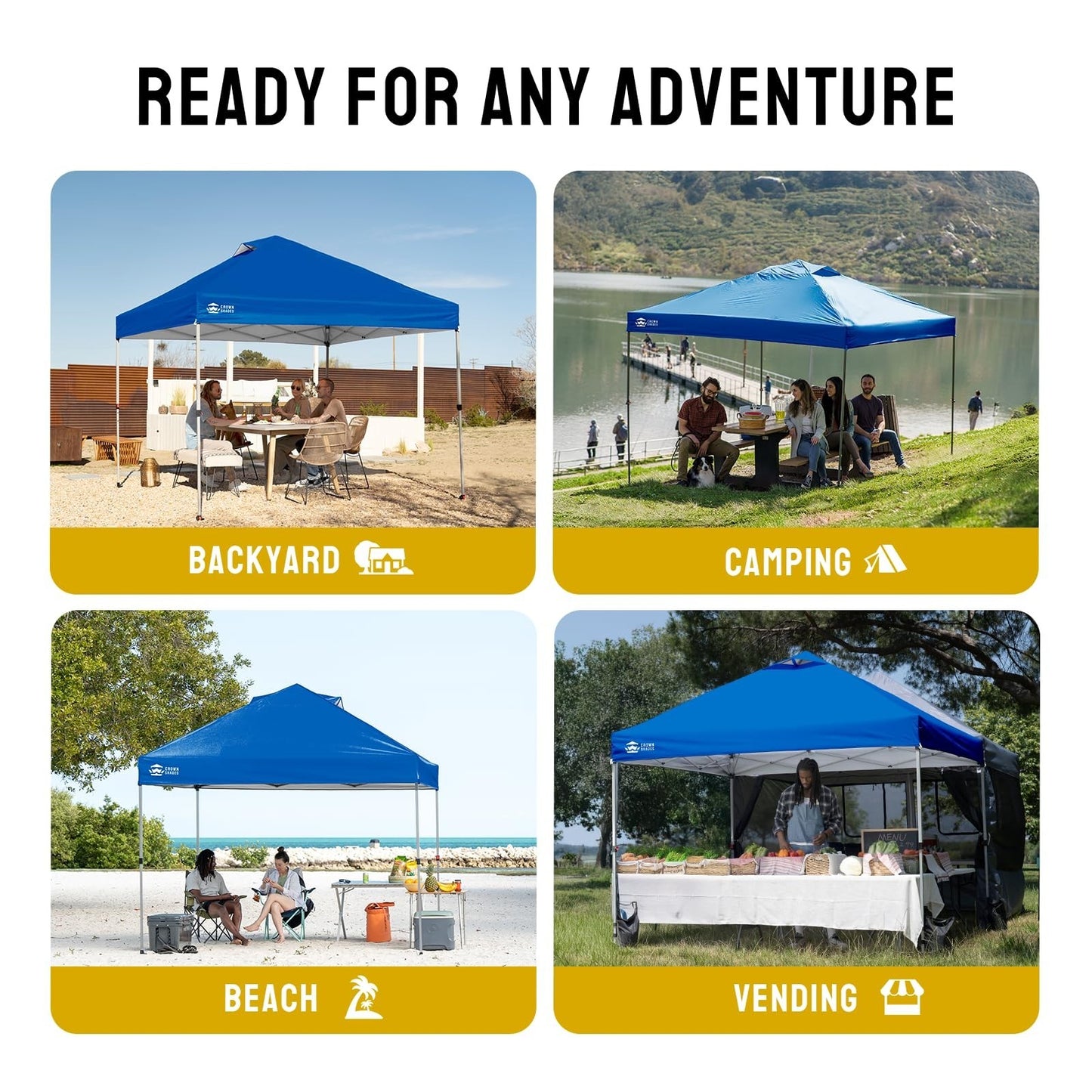 10x10 Pop Up Canopy Tent   Easy Setup, Outdoor Sun Shade for Events, Parties, Ca5