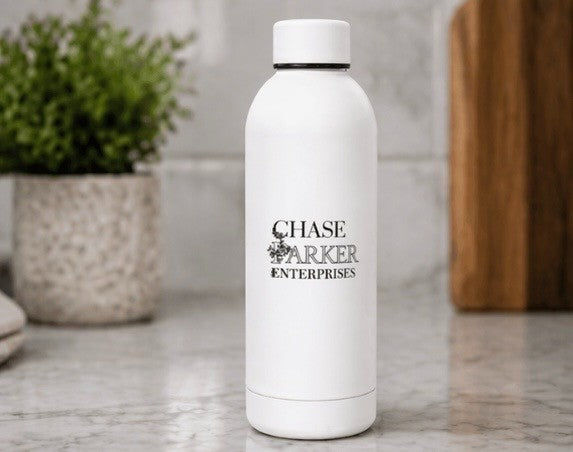 Chase Parker Enterprises 500 mL Stainless Steal Water Bottle   White0