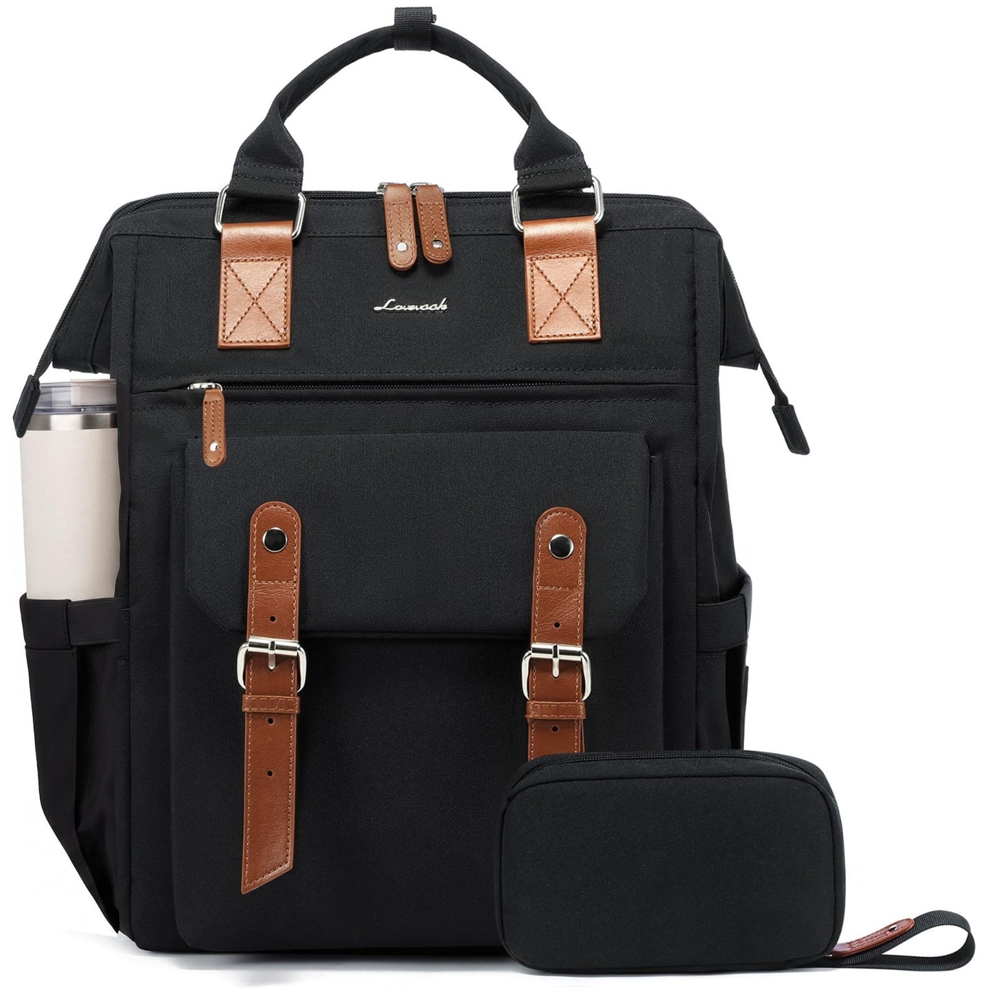 Stylish 15.6" Laptop Backpack for Women, Water Resistant Travel Bag, College Boo1