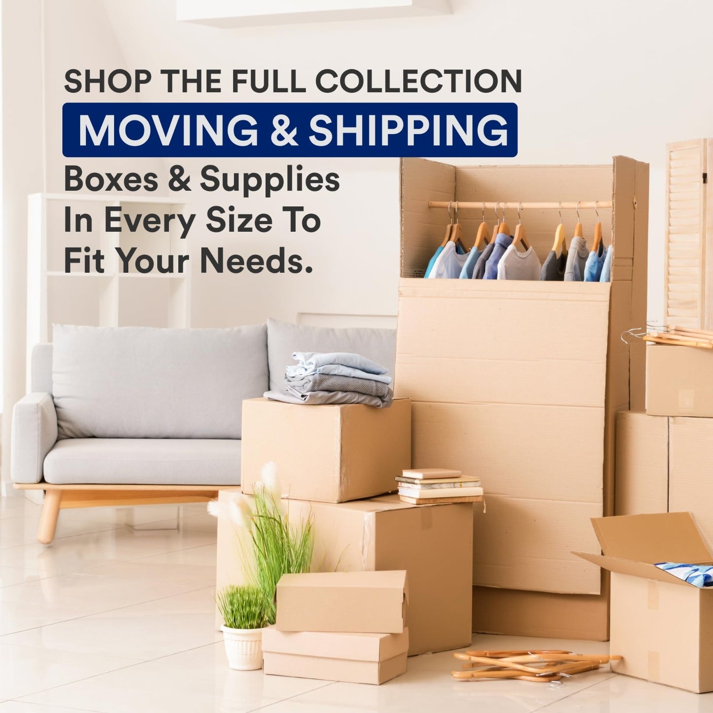 Heavy Duty Moving Boxes 18"x18"x24" (6 Pack)   Large Corrugated Cardboard for Sh4