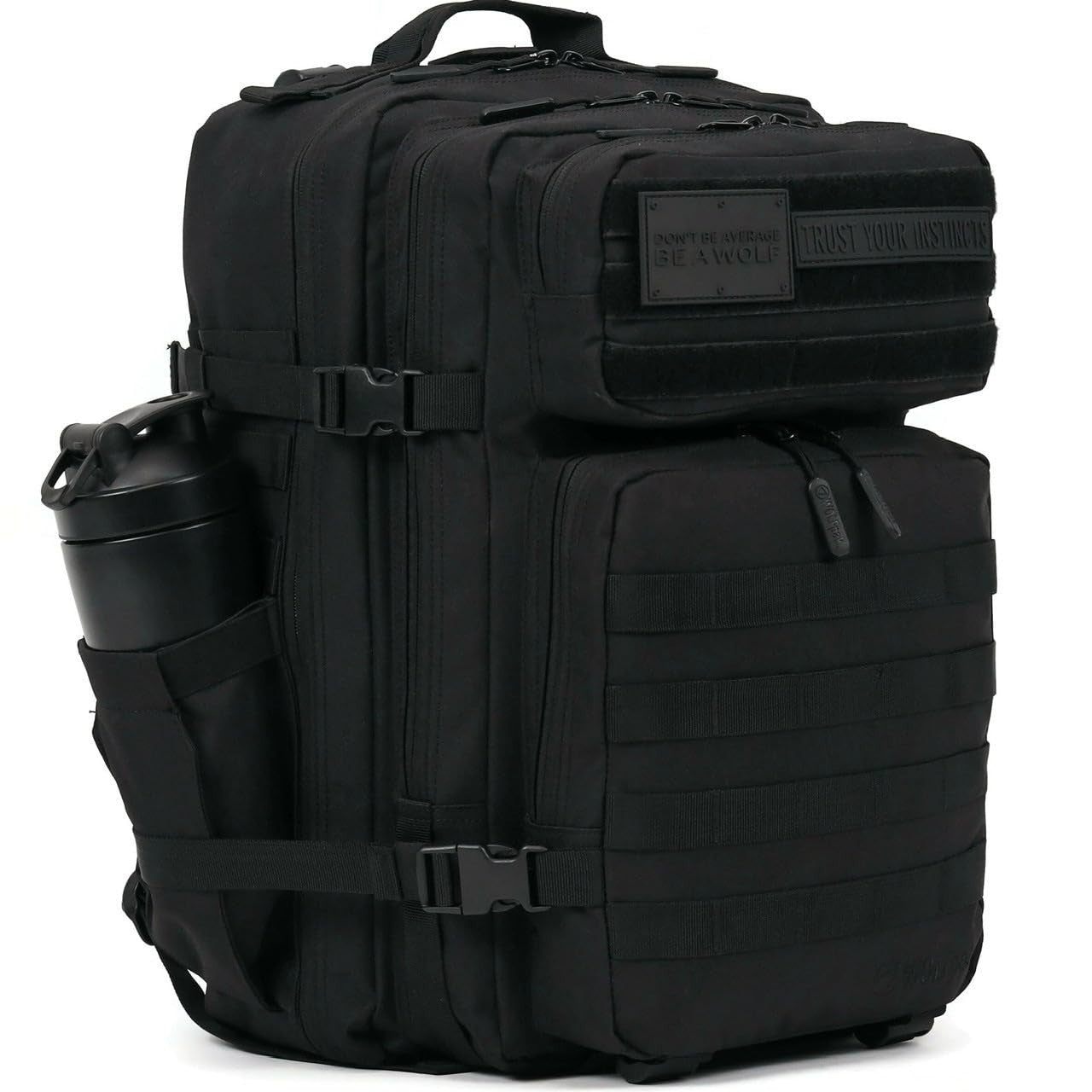 Durable 45L Waterproof Gym Backpack   MOLLE Webbing, Laptop Pocket, 1000D Oxford4