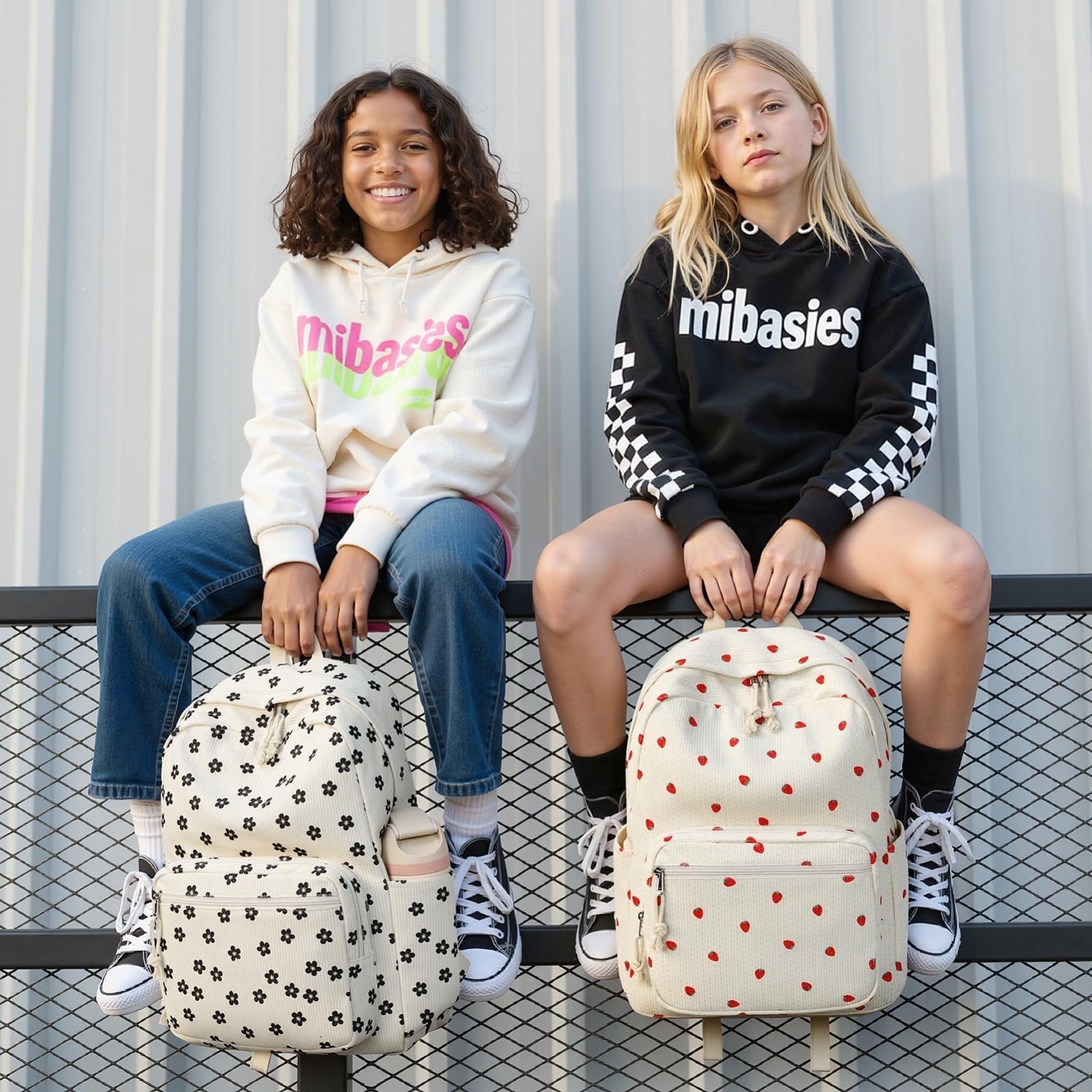 Trendy Preppy Corduroy Kids Backpack, Cute School Bookbag for Girls6