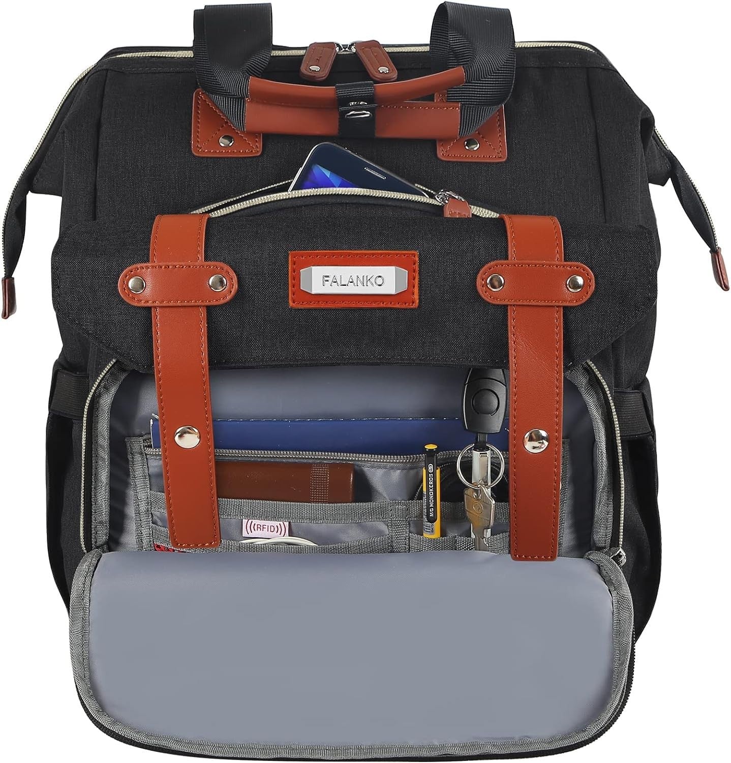 Spacious RFID Anti Theft Laptop Backpack for College, Travel & Work   15.65