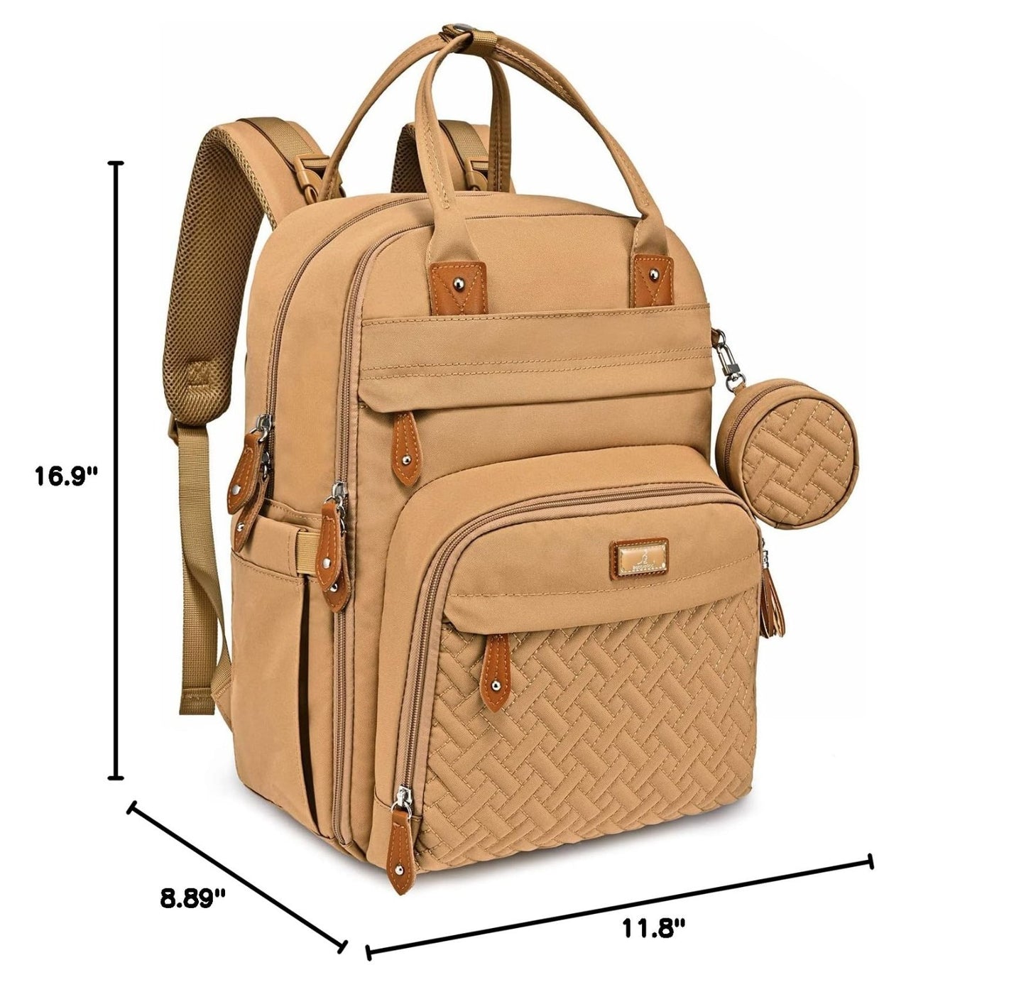 Multi Function Water Resistant Diaper Bag Backpack   Baby Travel Tote, Changing2