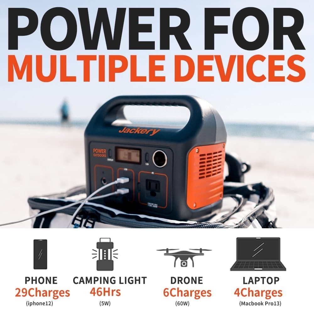 Portable Power Station 290Wh Backup Lithium Battery, 110V AC Outlet, Solar Gener2