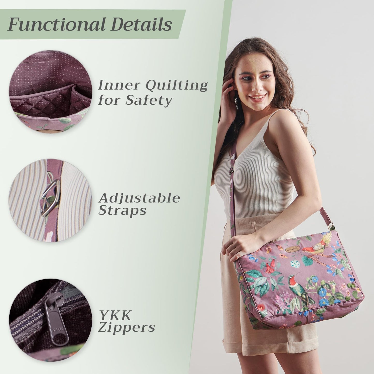 Stylish Cotton Shoulder Bag for Women   Versatile Handbag, Everyday Use, Fashion3