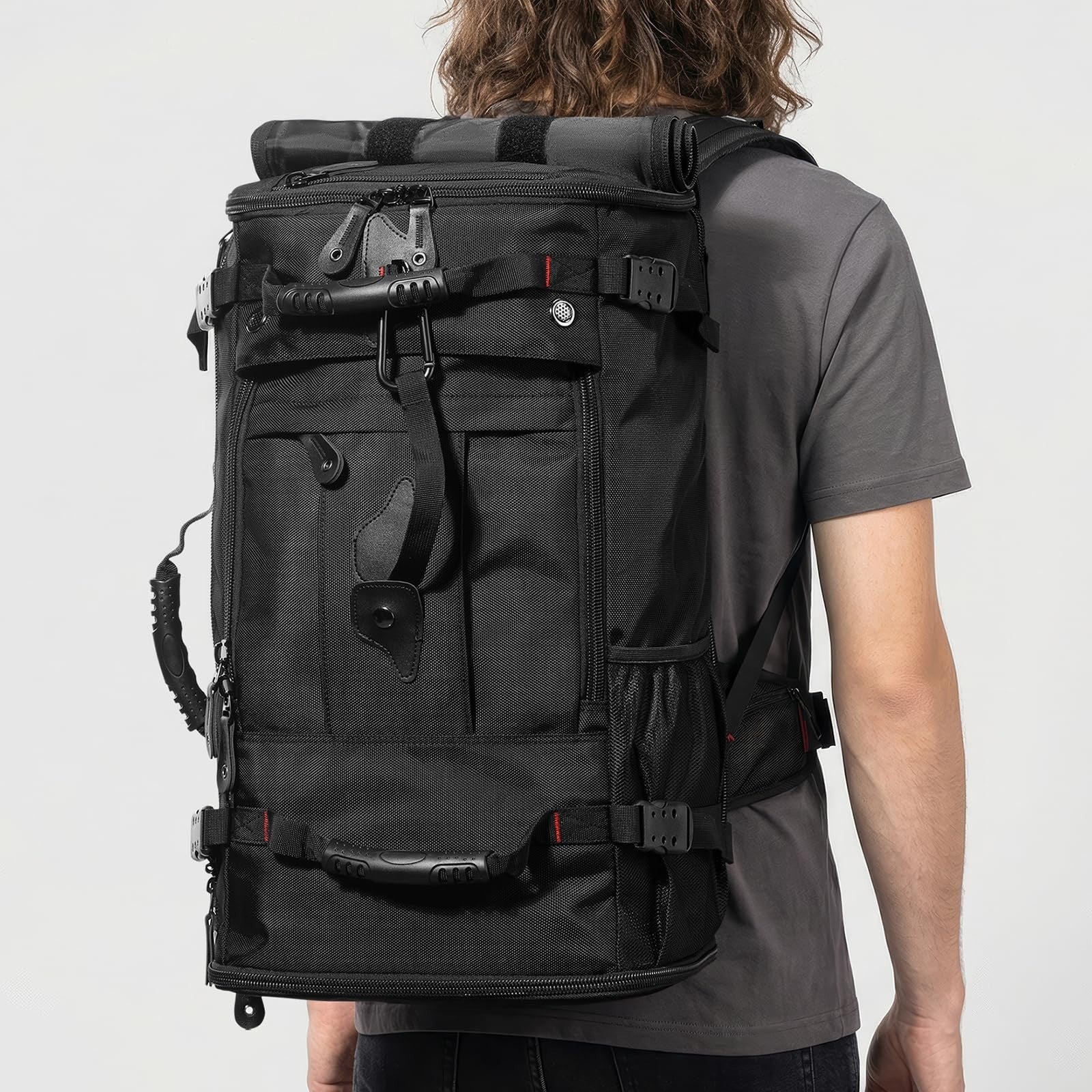 Large Capacity Travel Hiking Sports Backpack Duffle Bag 60L Convertible Laptop B7