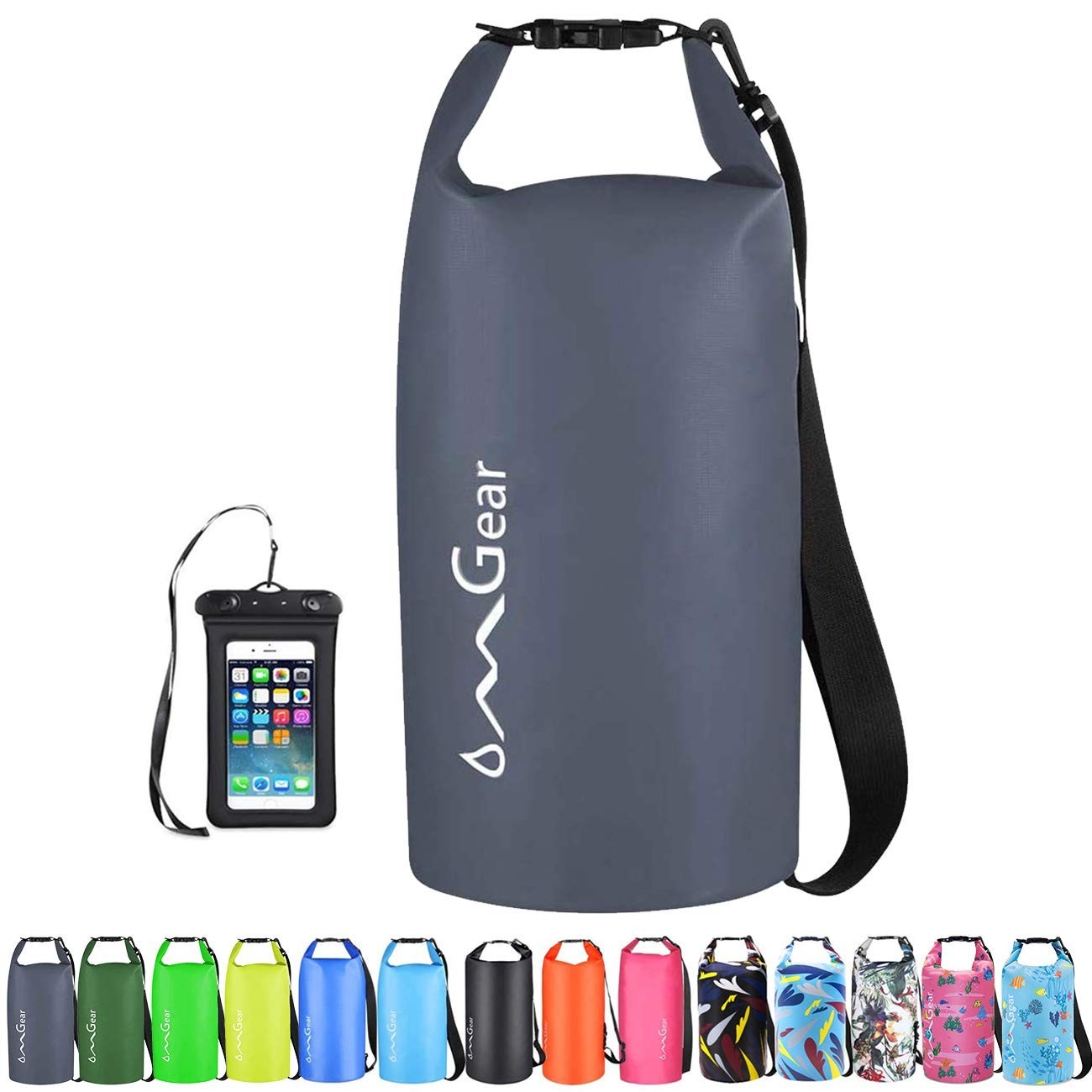 Waterproof Dry Bag Backpack 40L/30L/20L/10L/5L - Floating Sack for Kayaking & Ou0