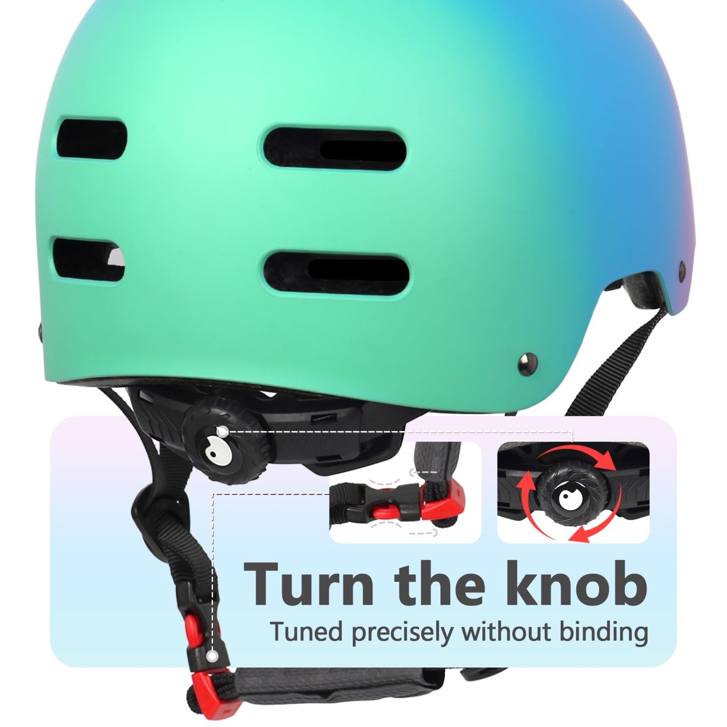 Multi-Sport Helmet for Skateboard, Bike, Scooter - Adjustable, Lightweight, Vent5