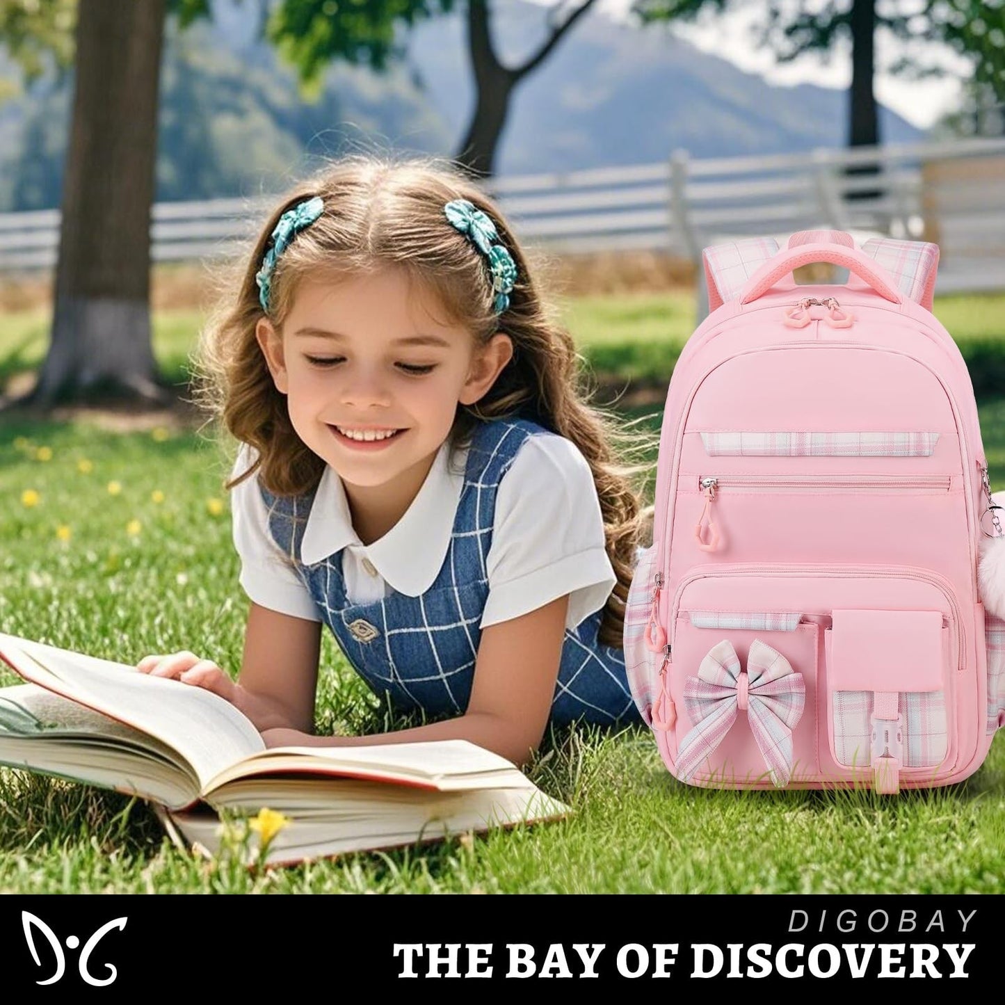 Cute Girls Backpack Set with Lunch Bag & Pencil Case   Stylish School Bag for Ki2