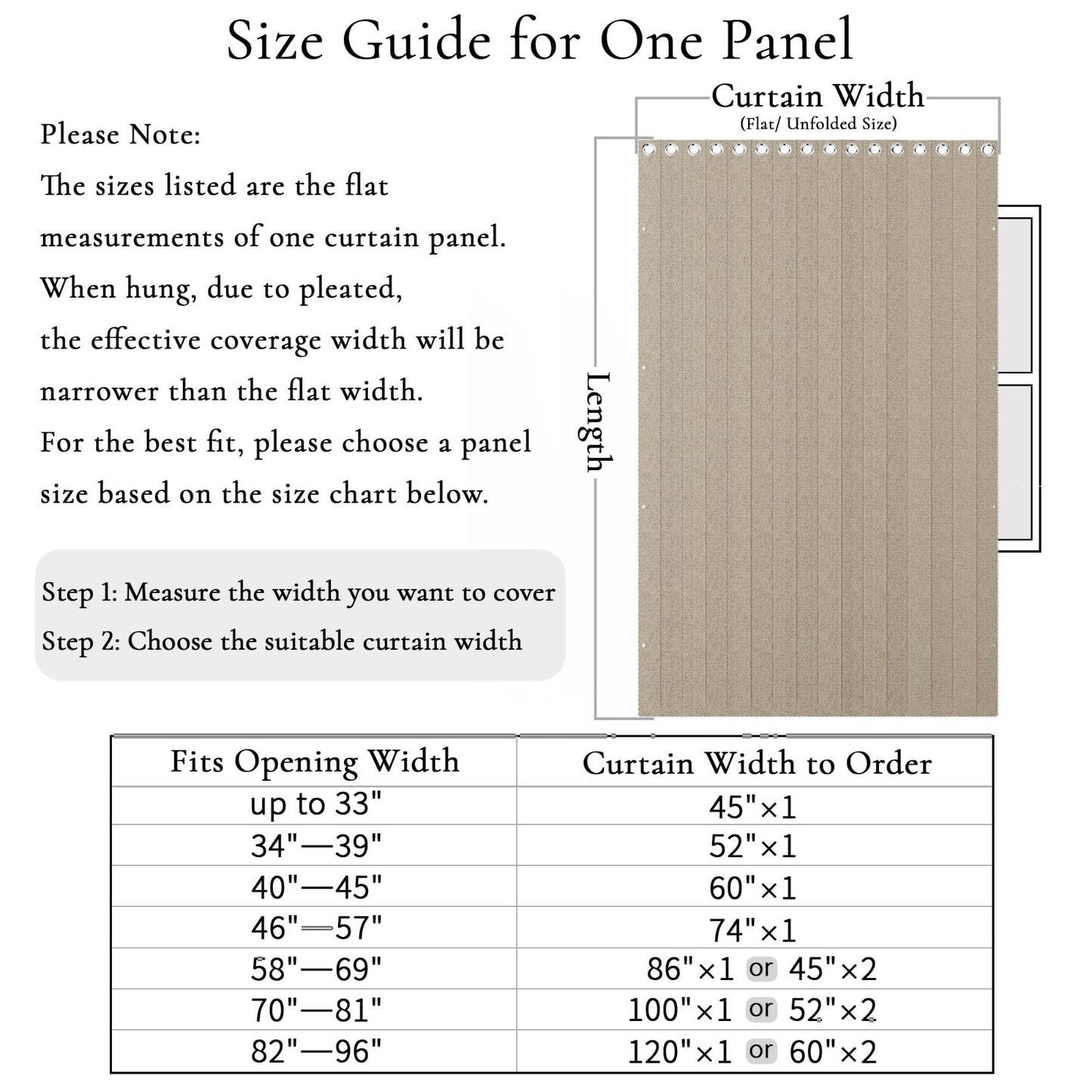 100% Blackout Magnetic Folding Door Curtain   Closet & Doorway Panel, Tan, W52 x2