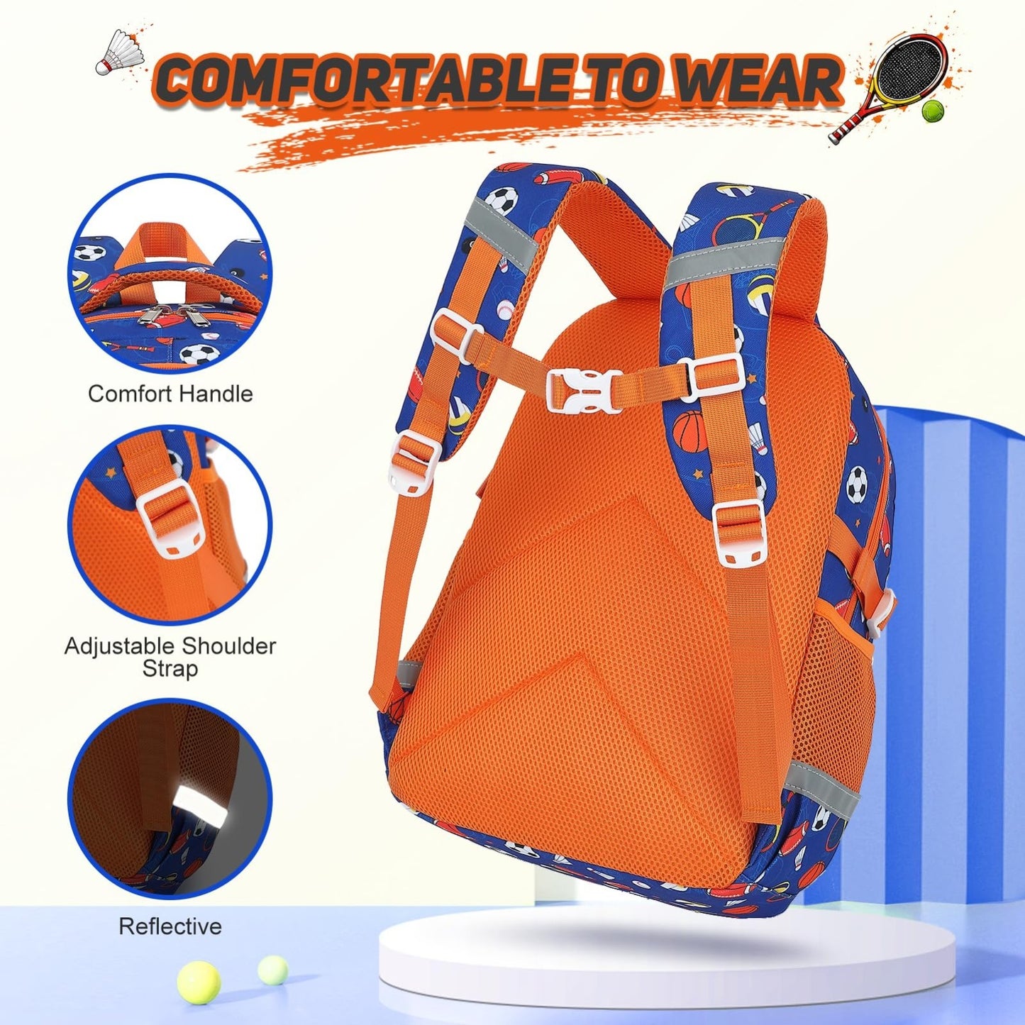 Luminous Boys Backpack Set   3PCS with Lunch Box & Pencil Case, School Gear4
