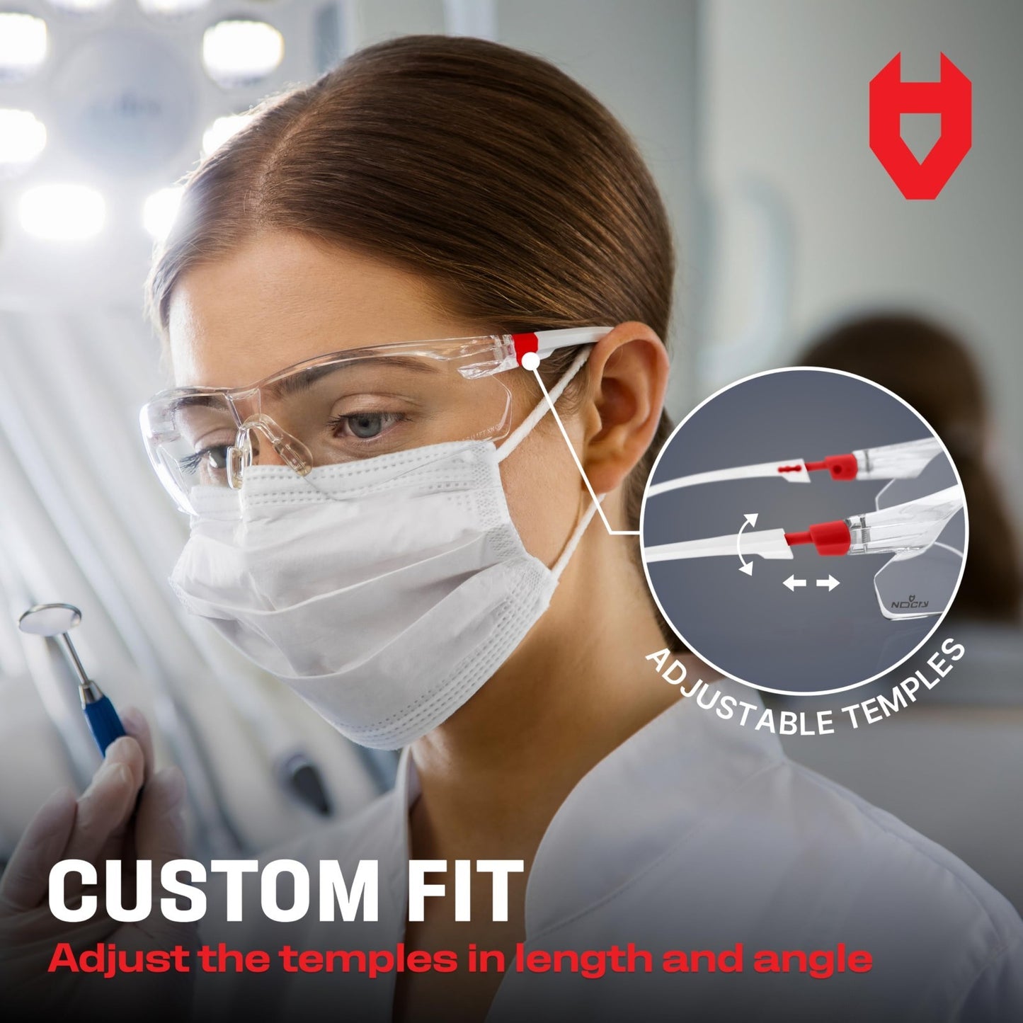 Lightweight Safety Glasses for Men & Women   Adjustable, Scratch Resistant, Anti4