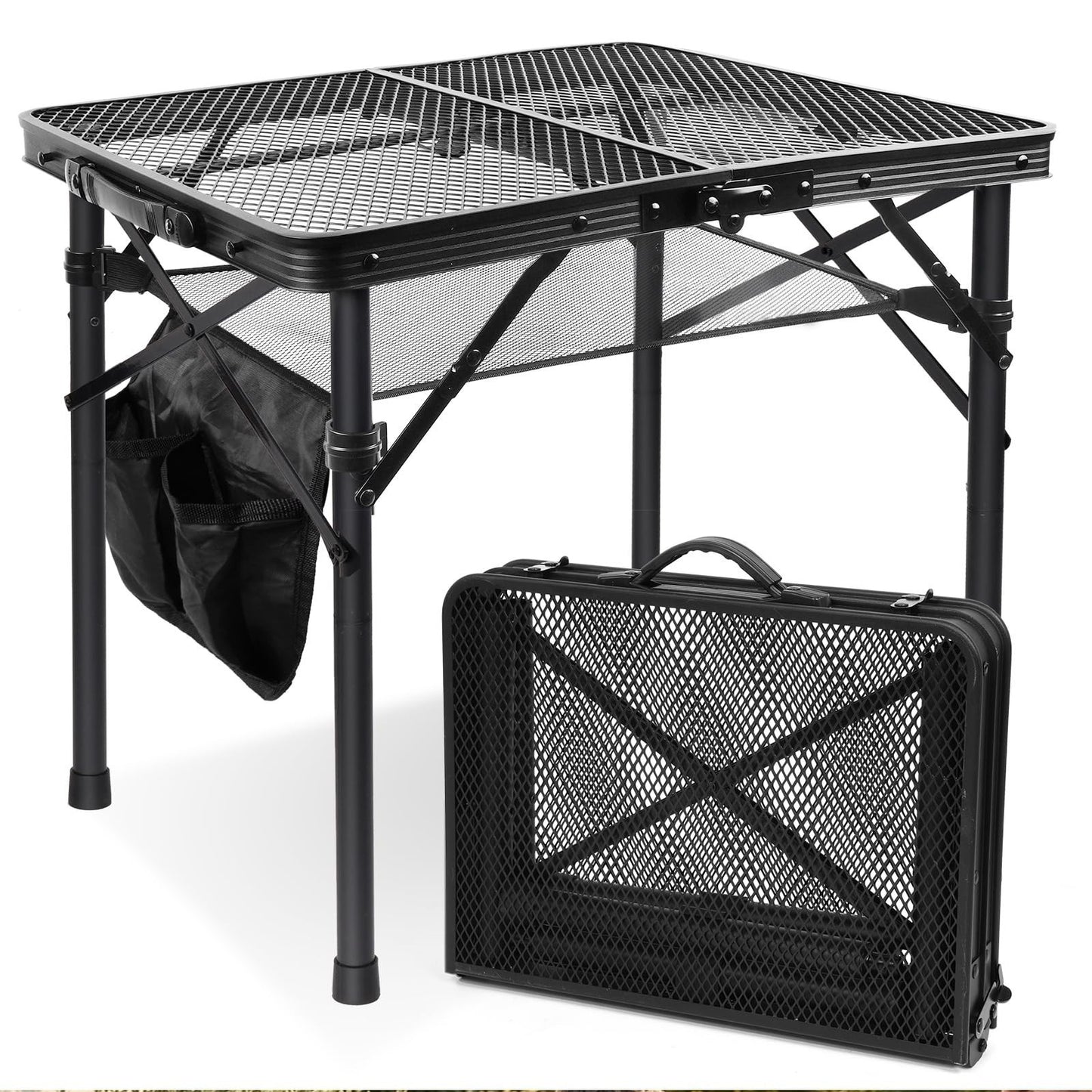 Compact Folding Picnic Table - Portable Outdoor Camping Table with Mesh Bag for1