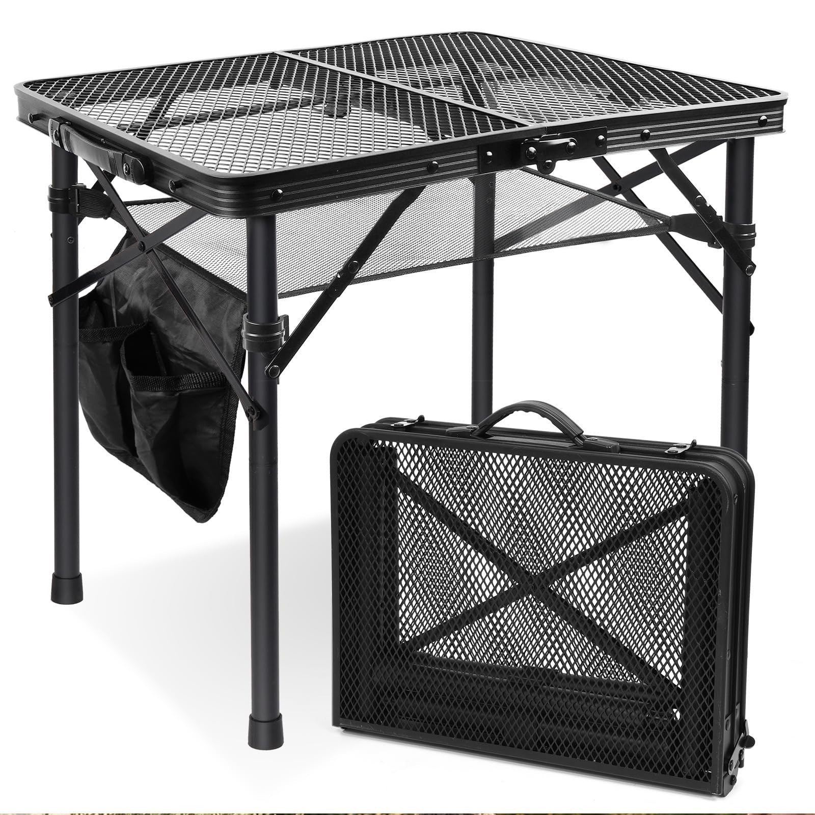 Compact Folding Picnic Table - Portable Outdoor Camping Table with Mesh Bag for1