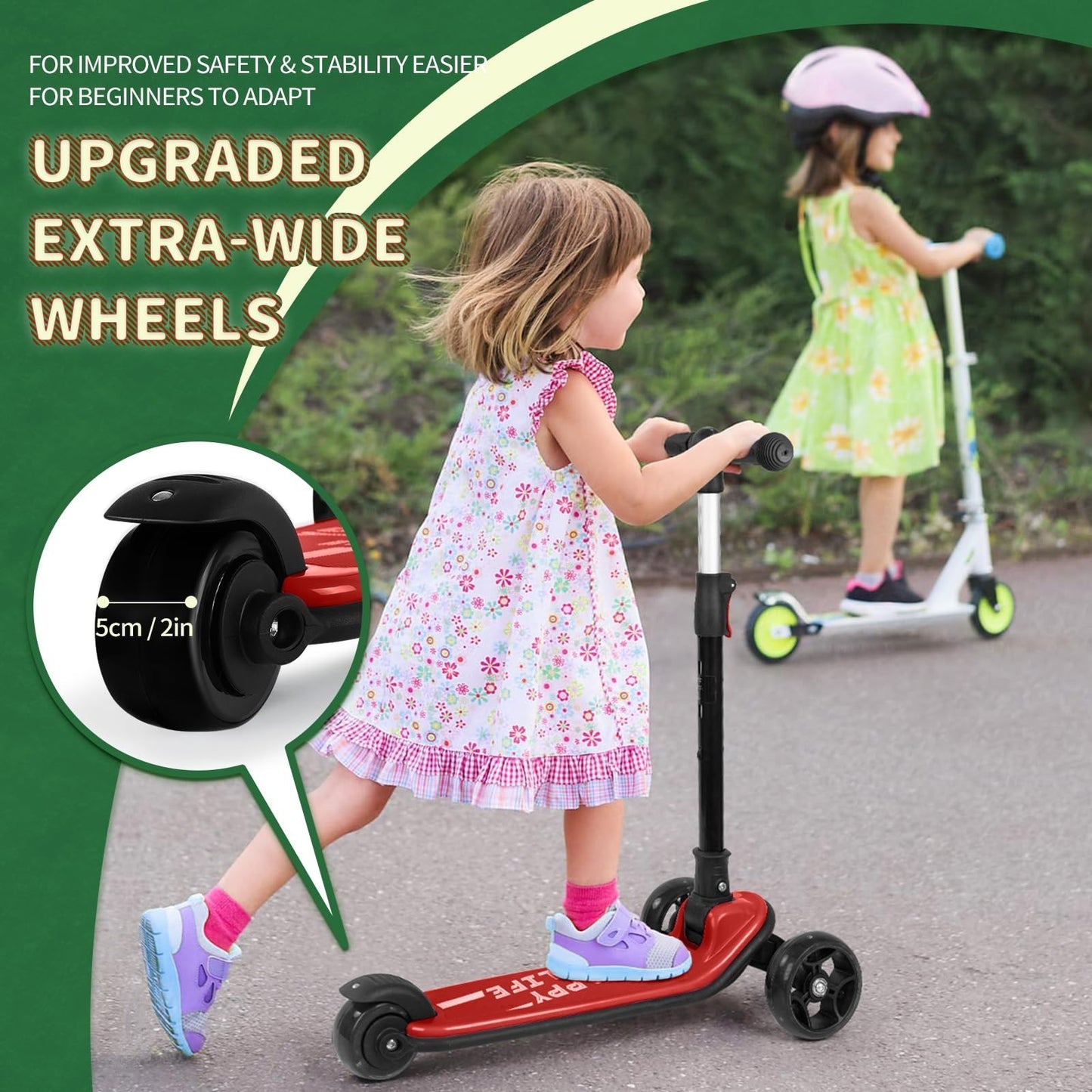 3-Wheel Kids Scooter Ages 3-10, Adjustable Height, Safe & Durable Design5
